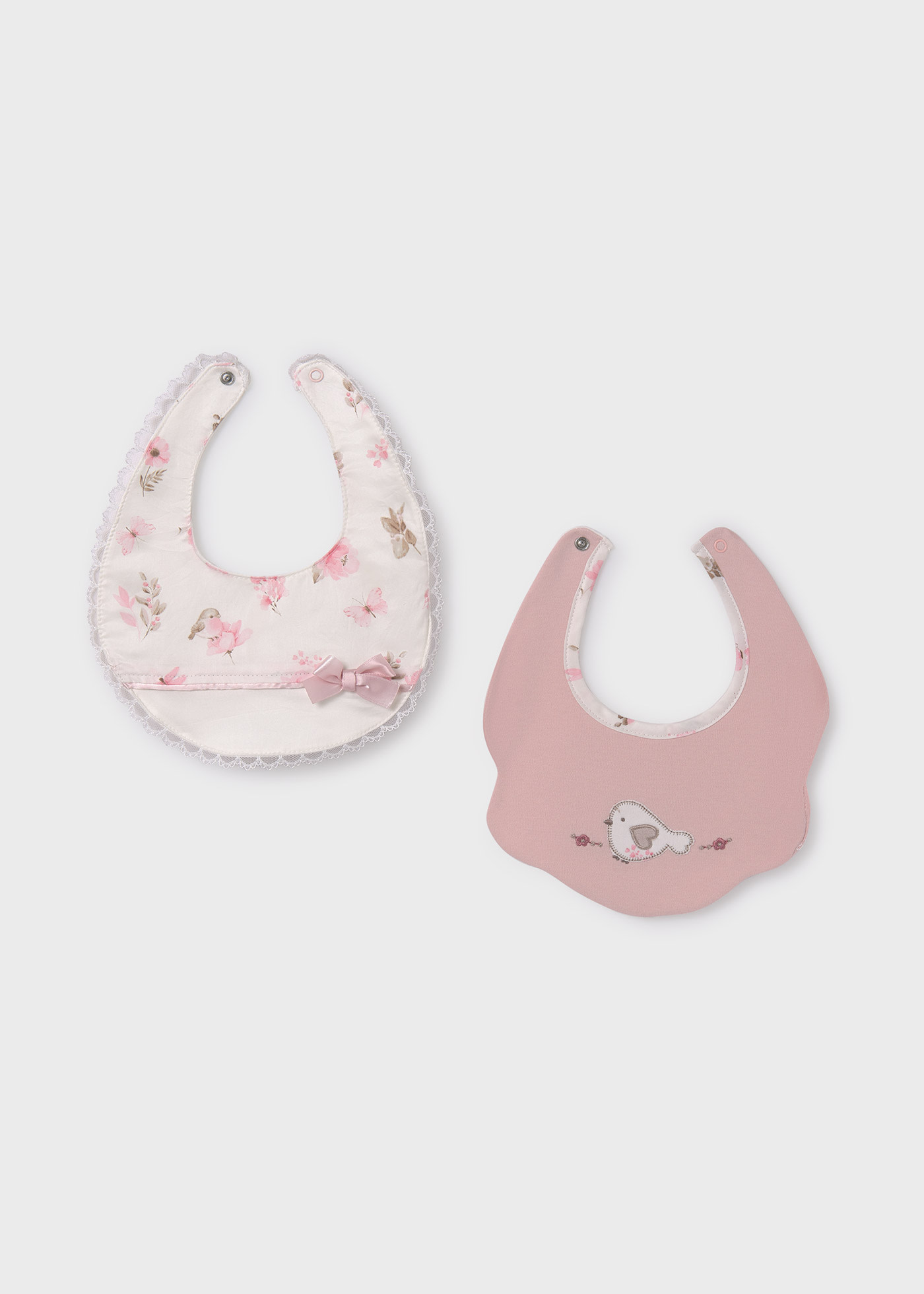 Baby 2-Pack Embroidered Water-Resistant Bibs