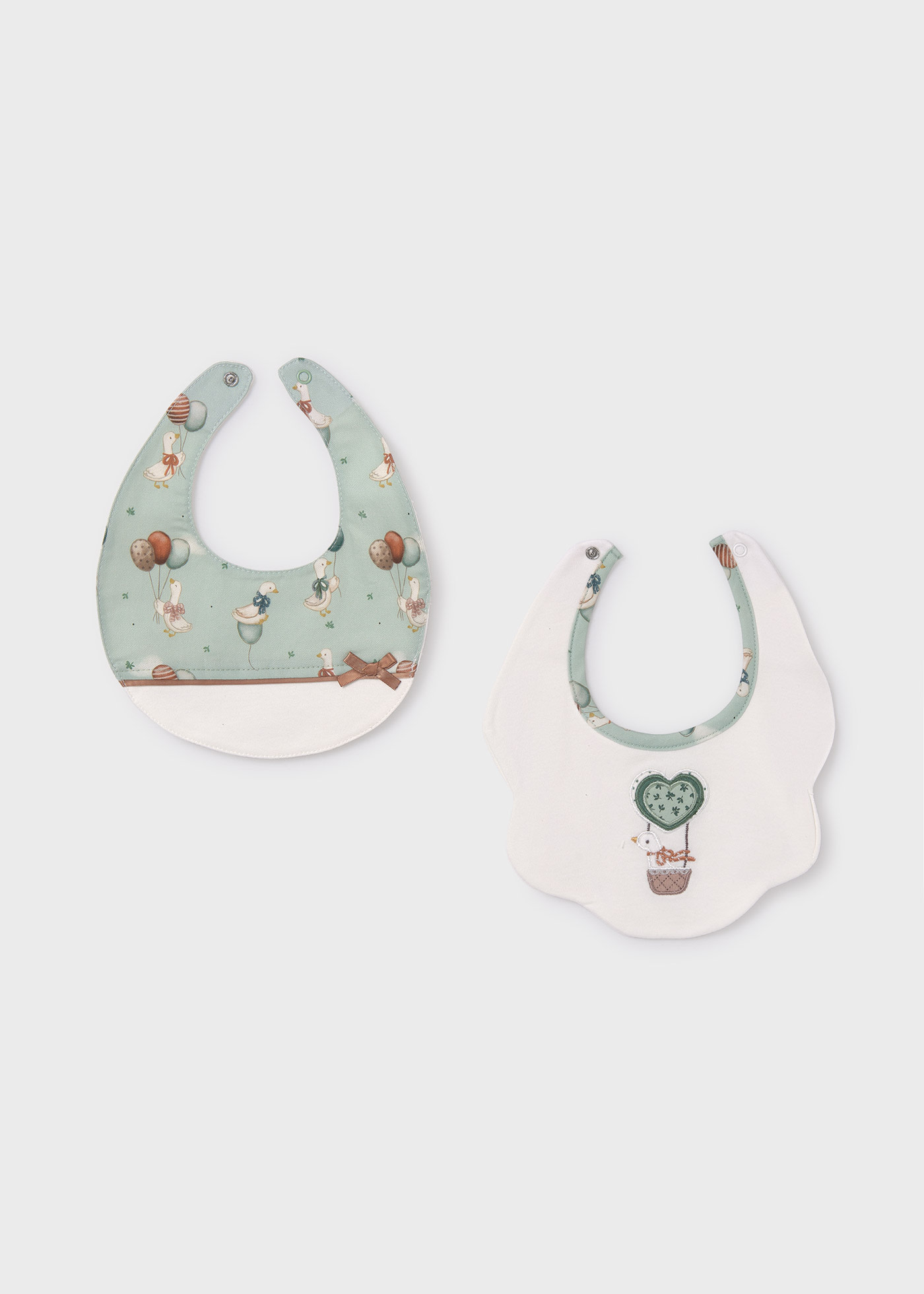 Baby 2-Pack Embroidered Water-Resistant Bibs