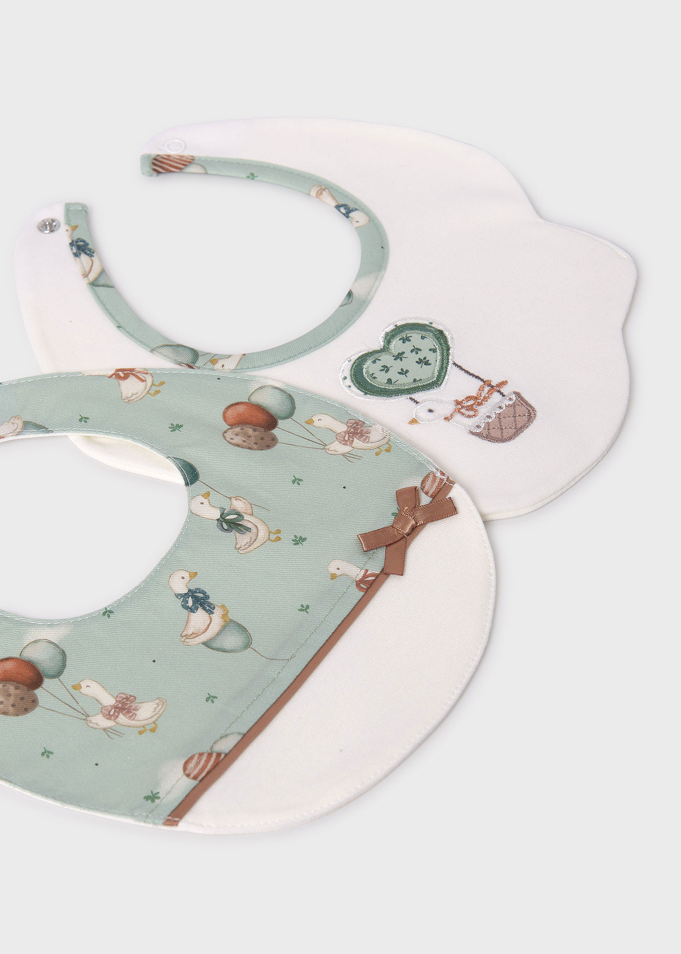 Baby 2-Pack Embroidered Water-Resistant Bibs