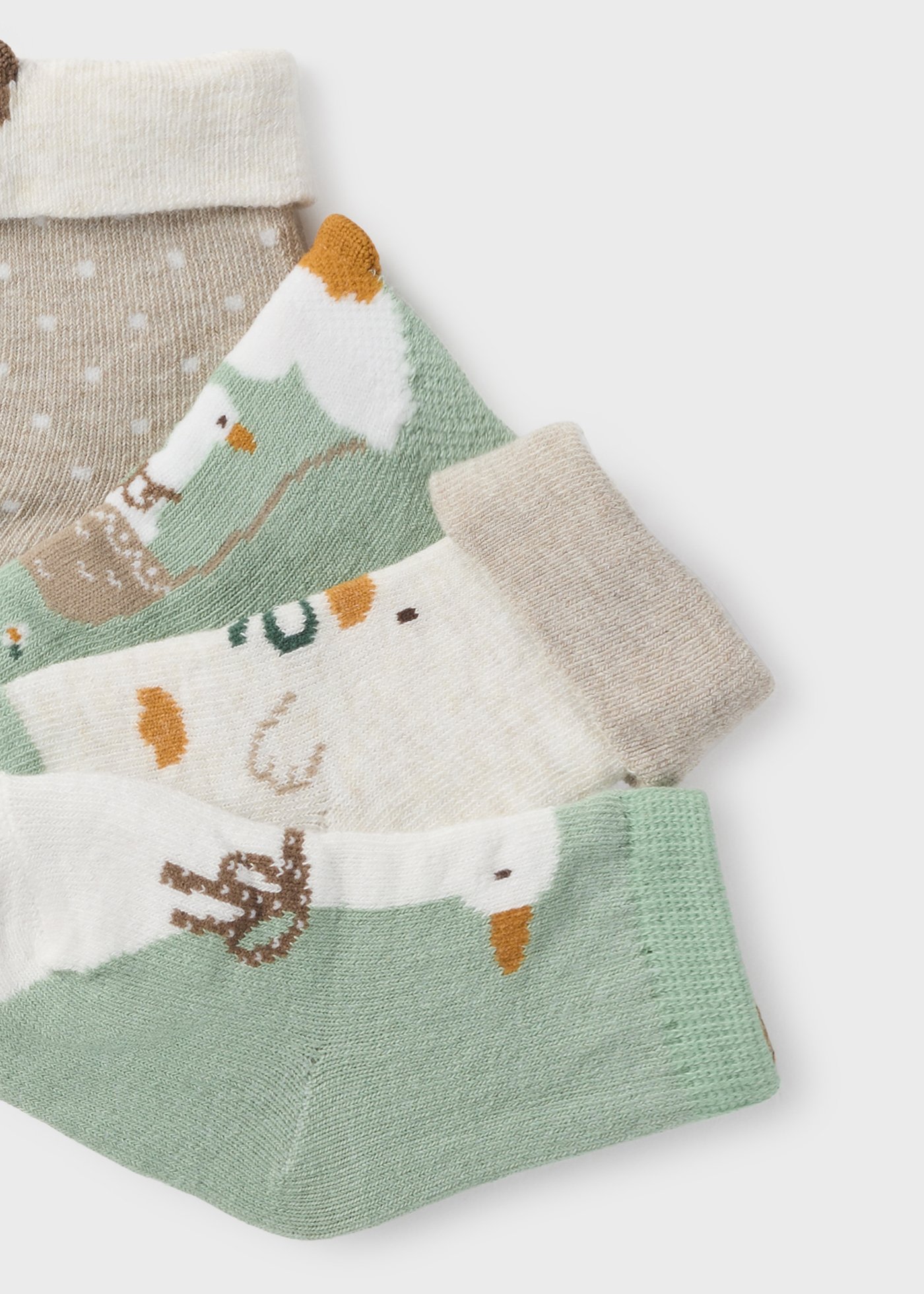 Newborn Girl Set of 4 Duck Socks