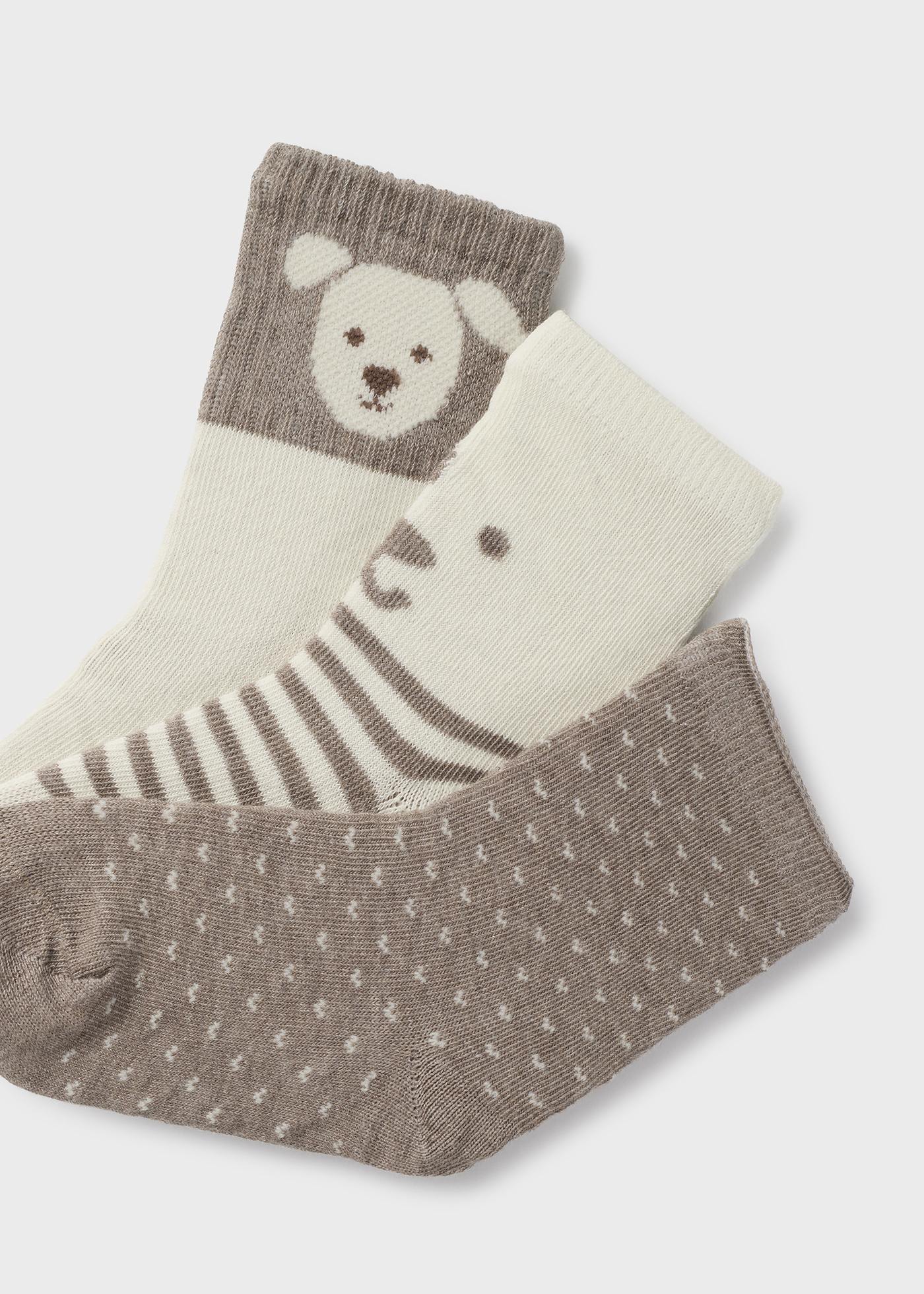 Set 3 chaussettes chien bébé