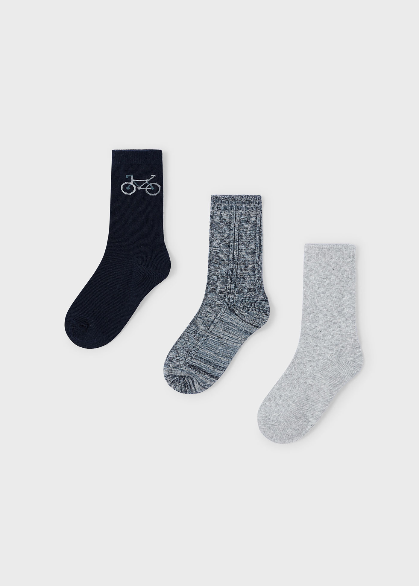 Boy Set of 3 Structured Socks