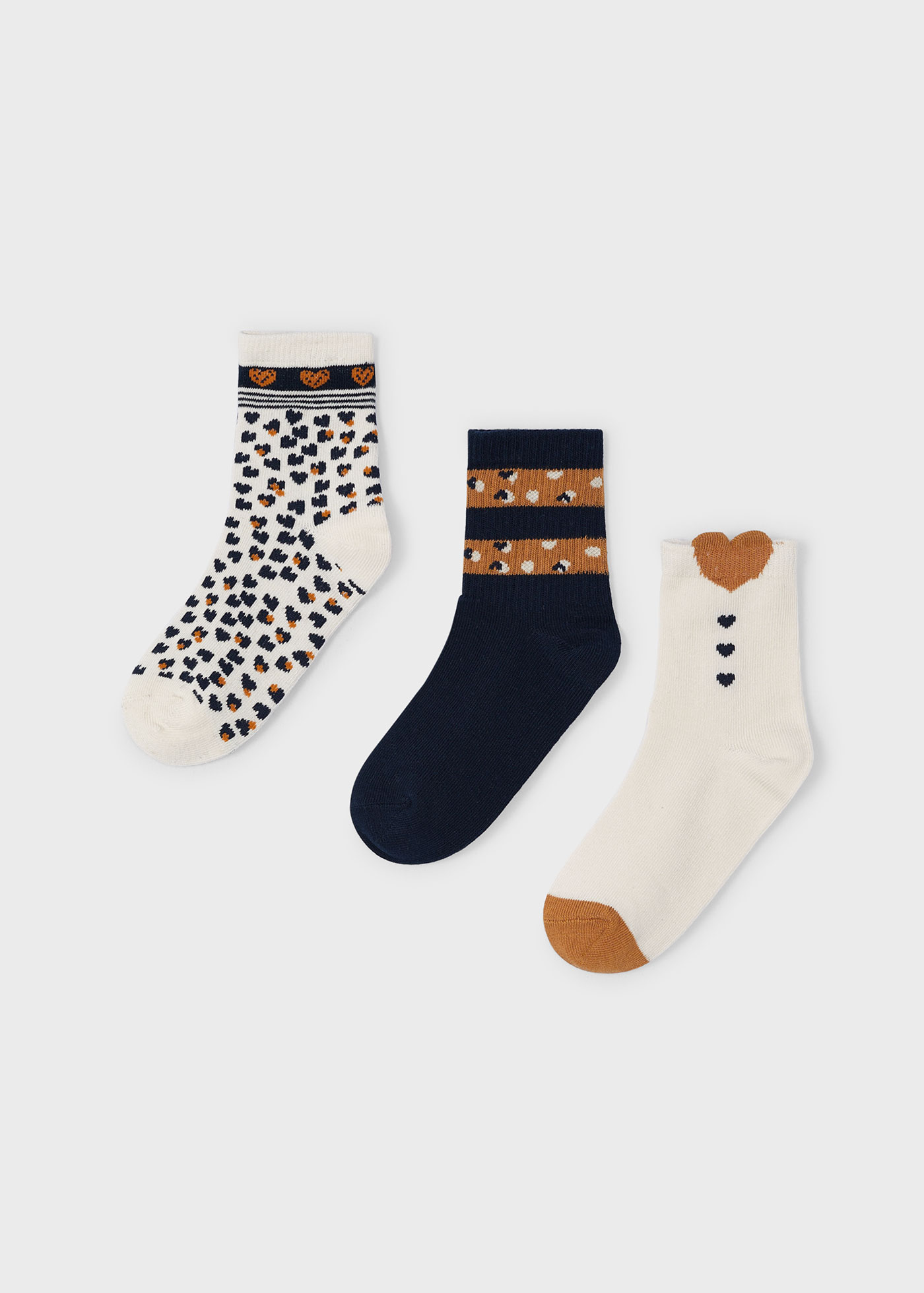 Set 3 chaussettes cœurs fille