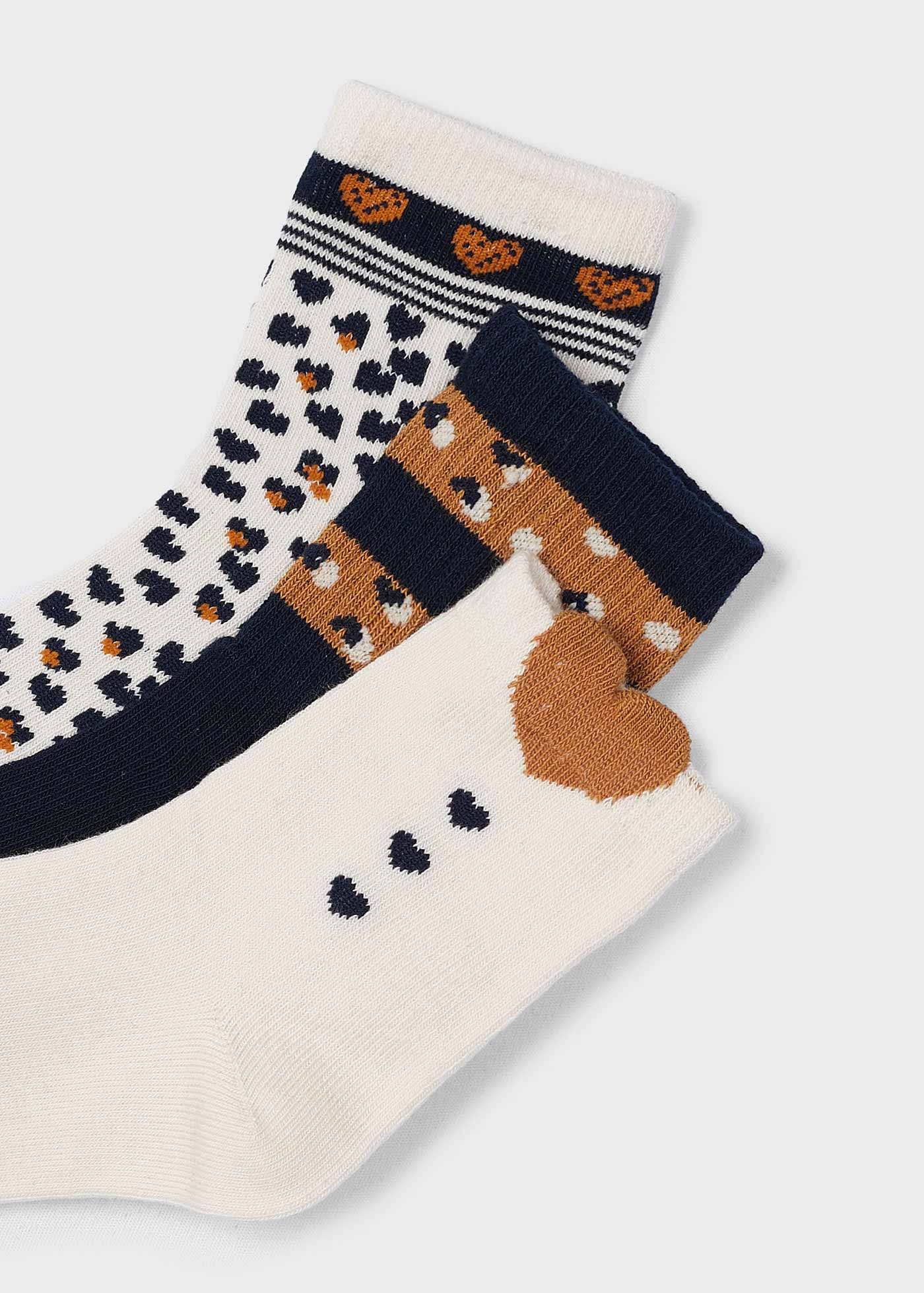 3er Pack Socken Herzen Mädchen