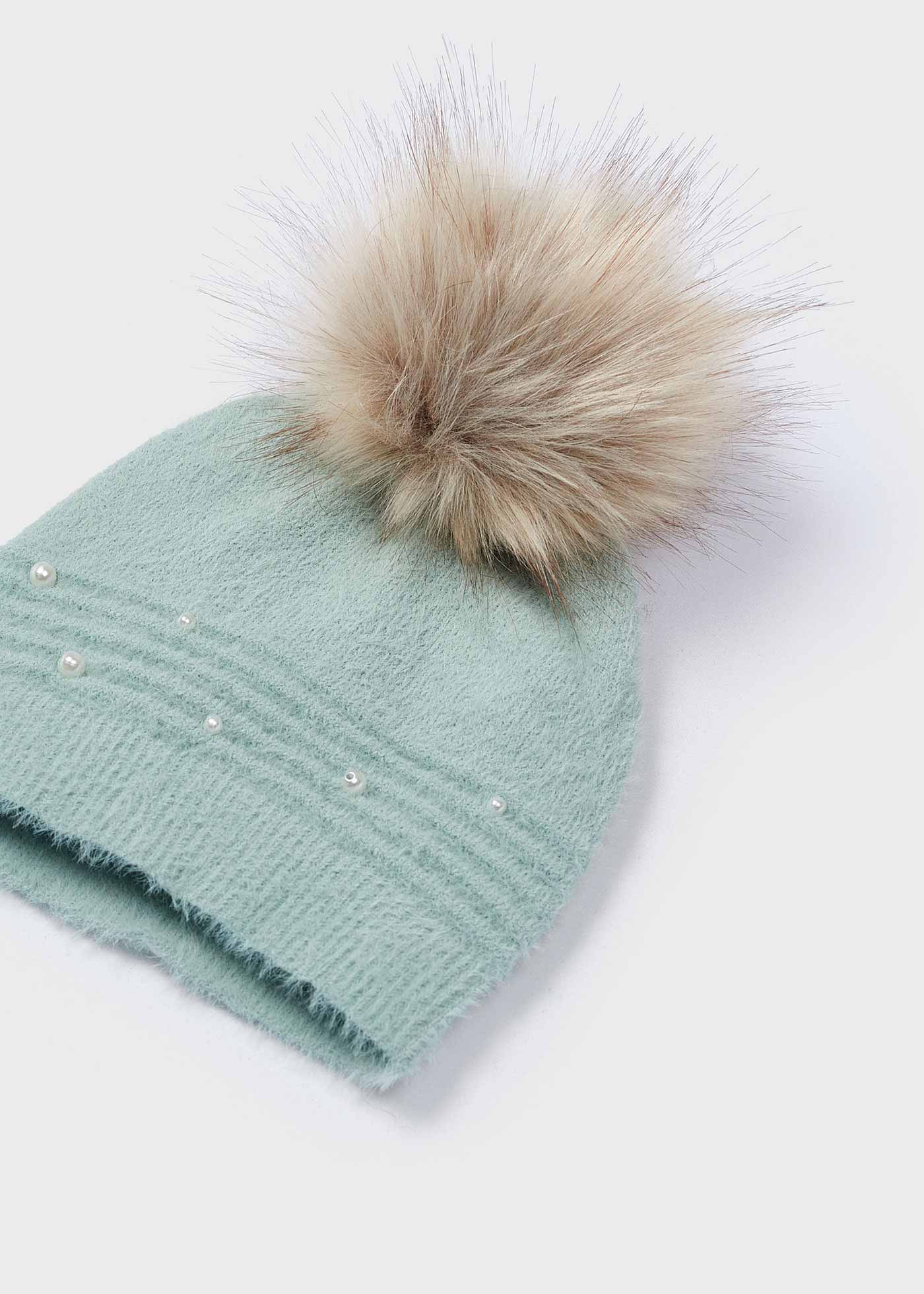 Conjunto de gorro e cachecol menina