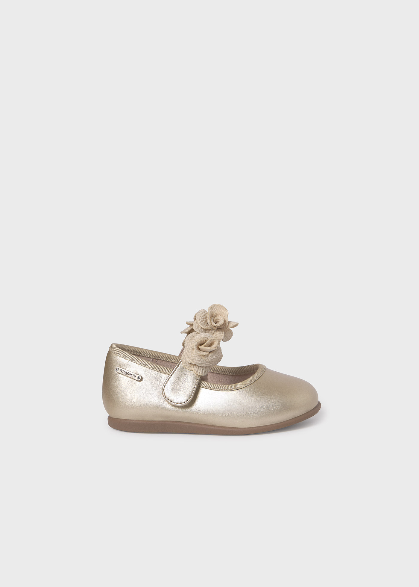 Baby Metallic Flower Mary Janes