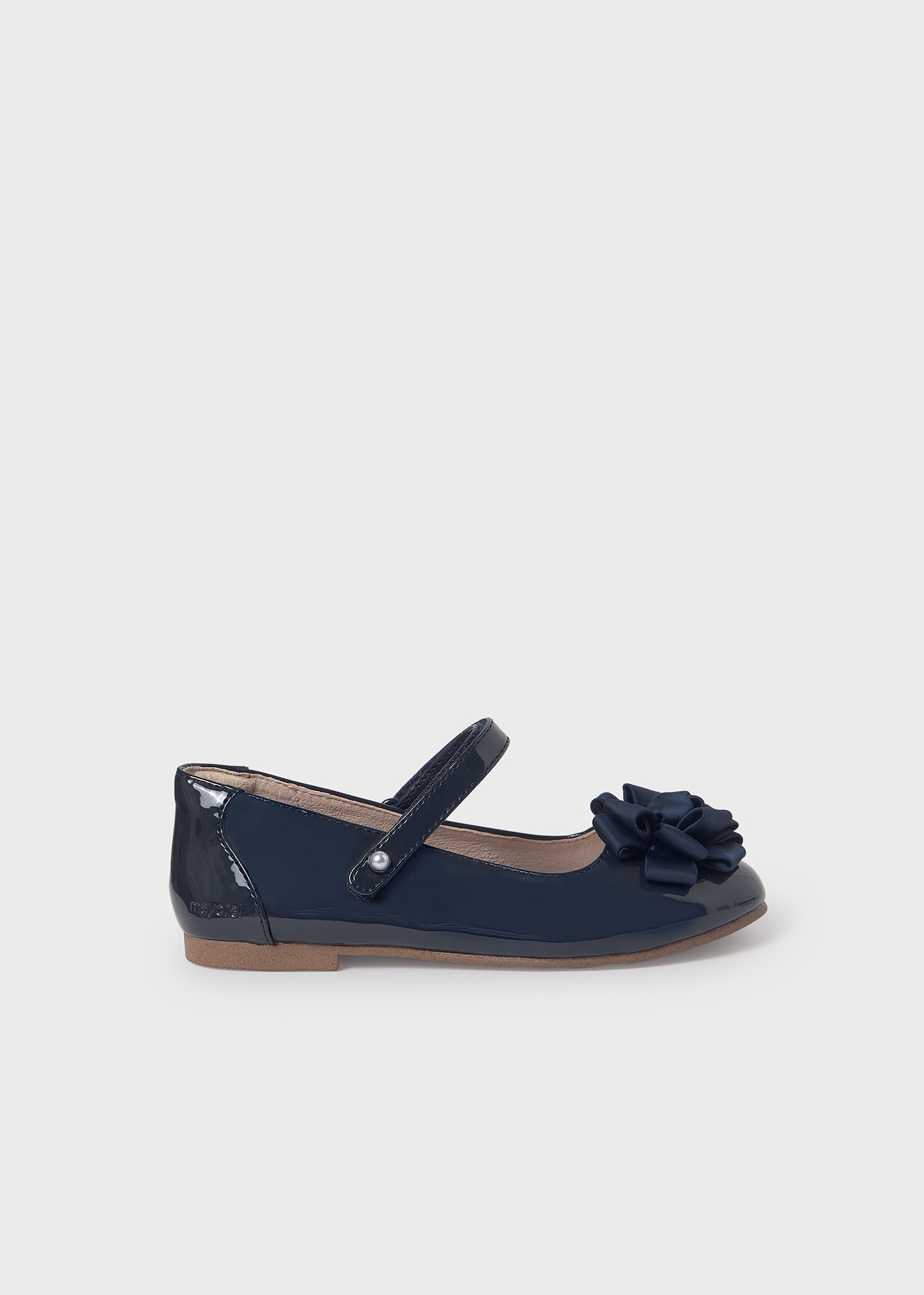 Ballerine vernice fiore bambina Blu Navy Mayoral