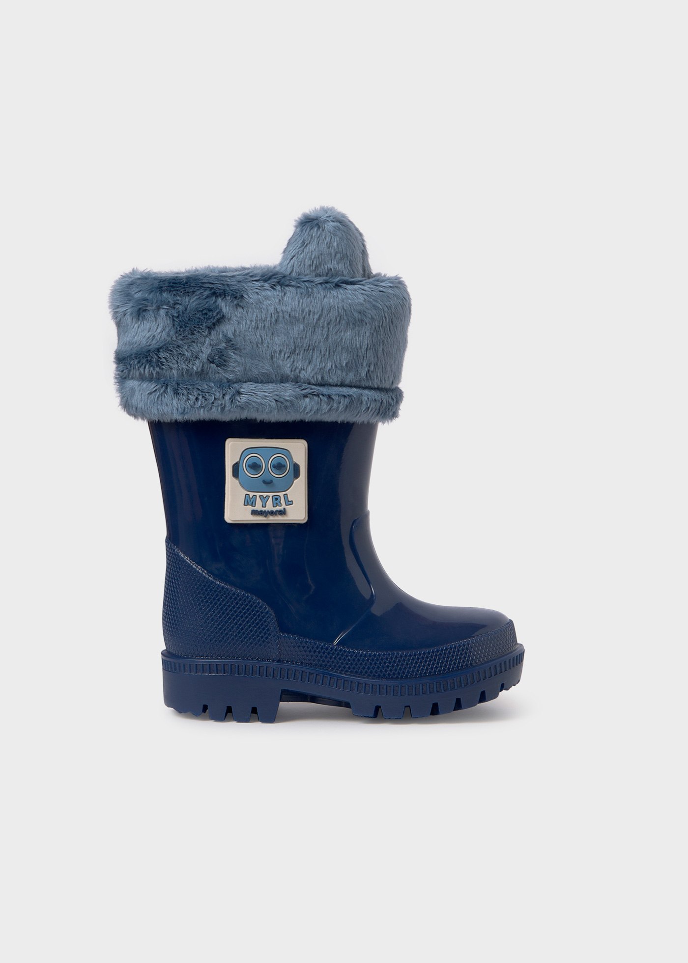 Unisex Fur Lined Rain Boots Blue Mayoral