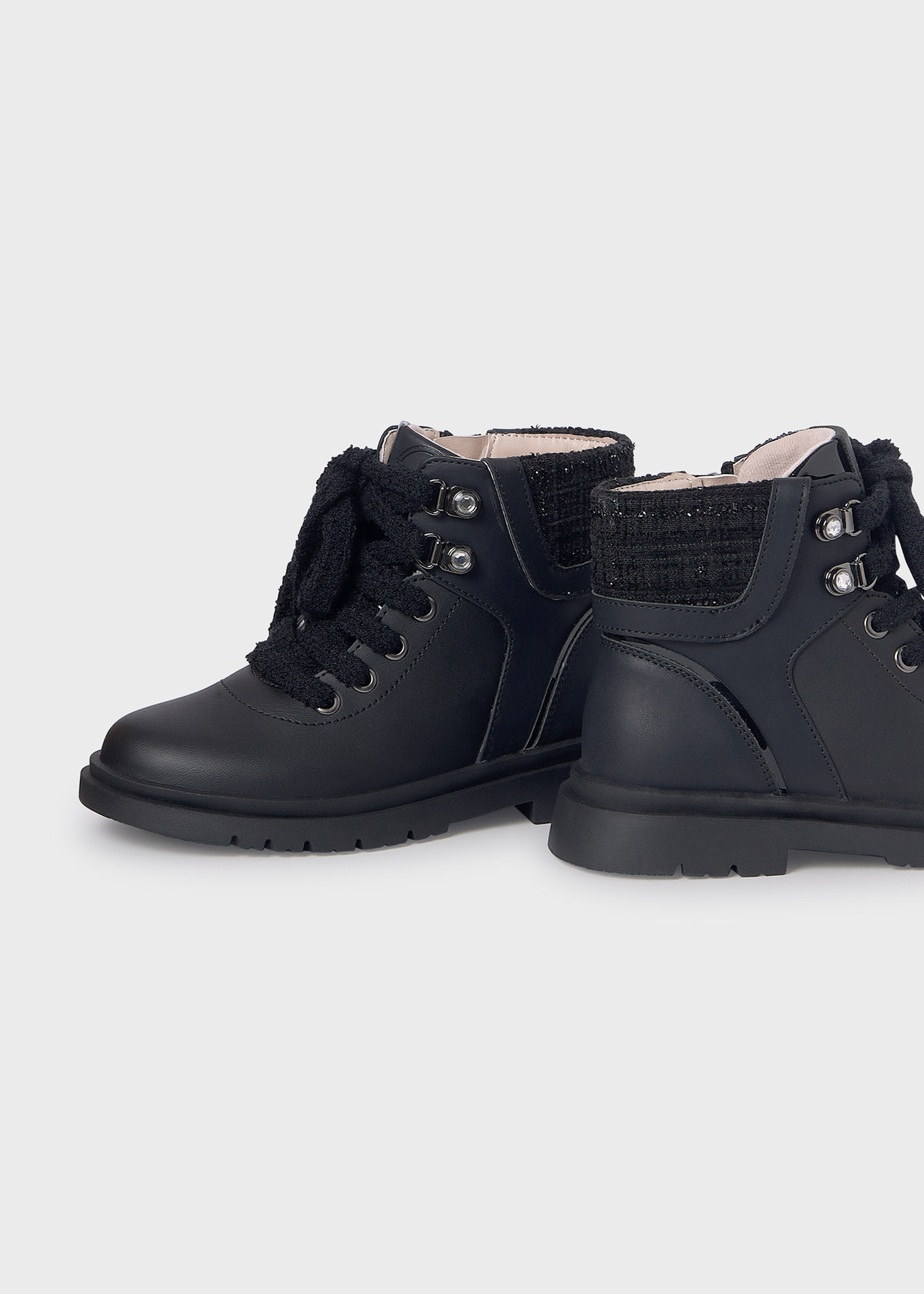 Bottines biker en cuir fille