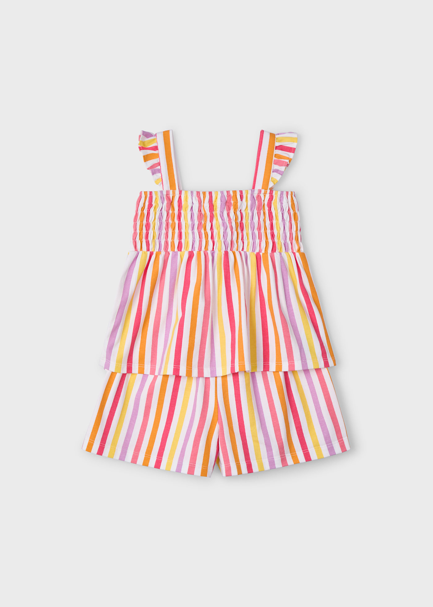 Completo shorts righe bambina