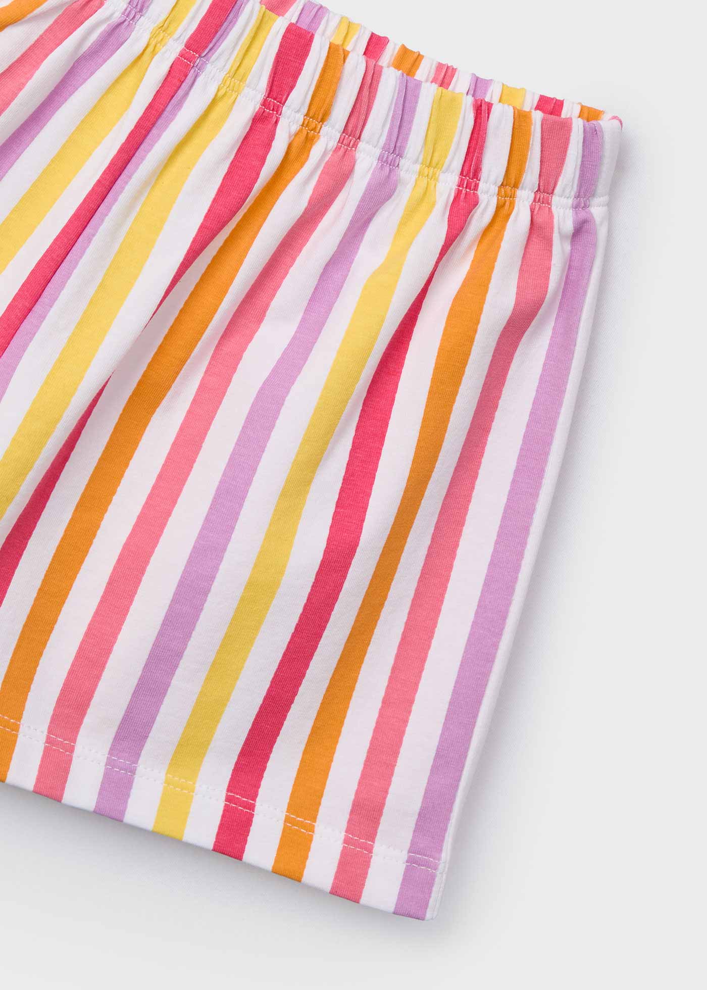 Completo shorts righe bambina