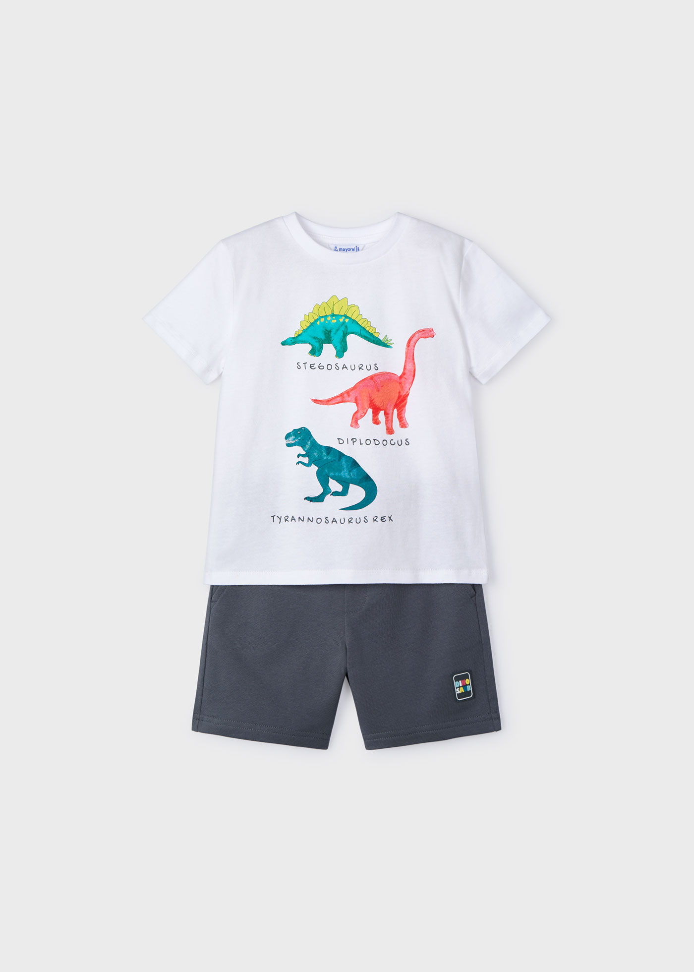 Completo in maglia dinosauri bambino