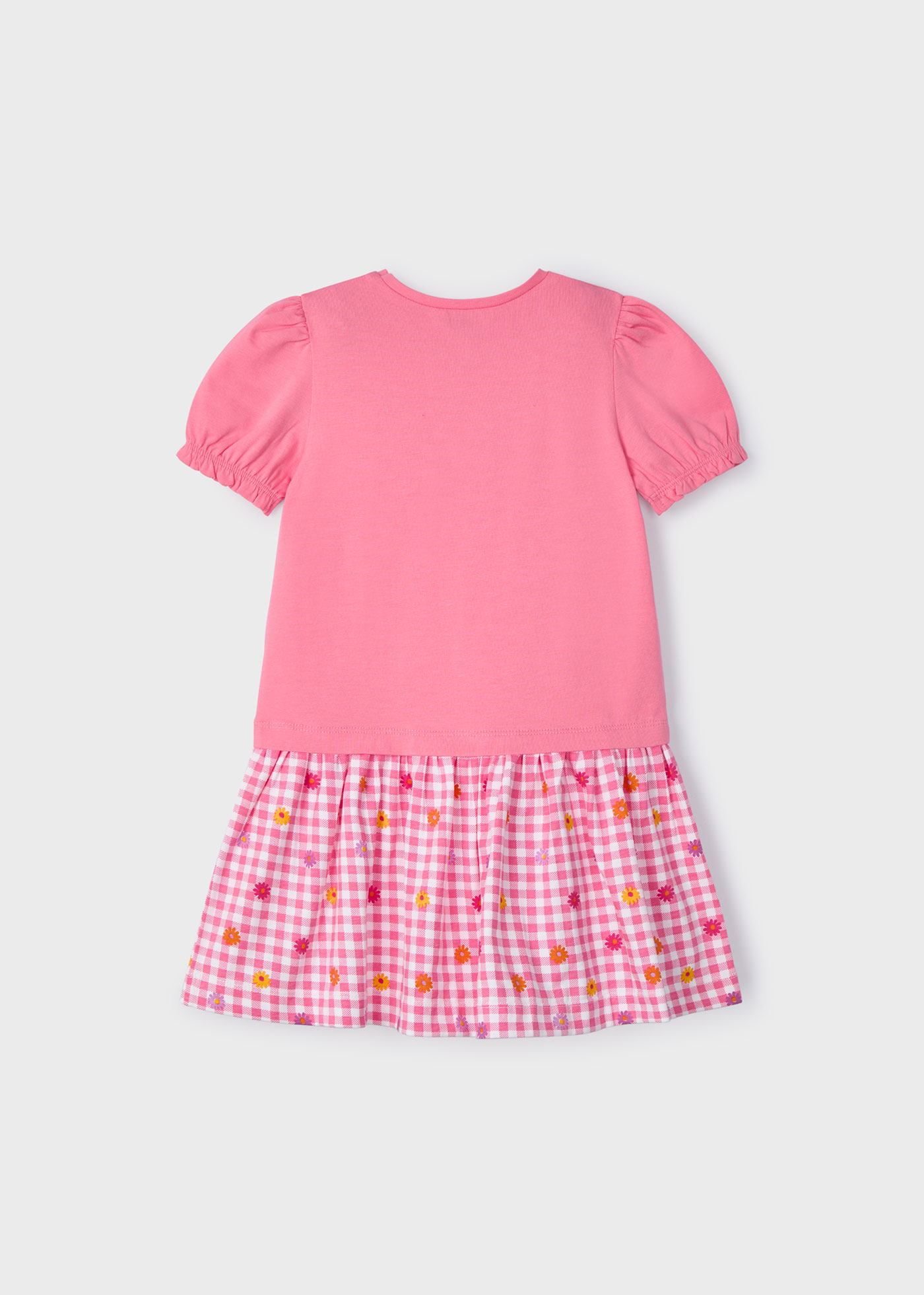 Girl Combined Gingham Dress