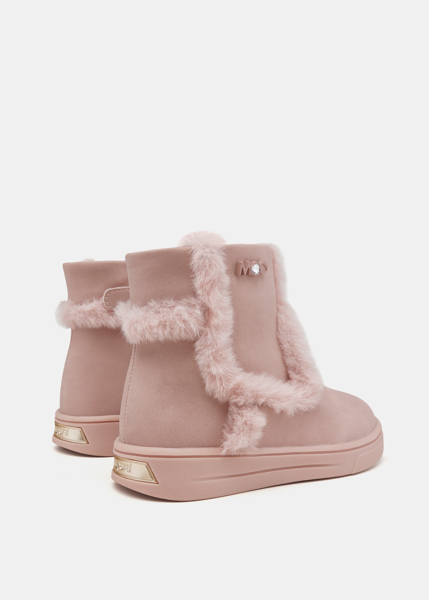 Baby Fur Detail Ankle Boots