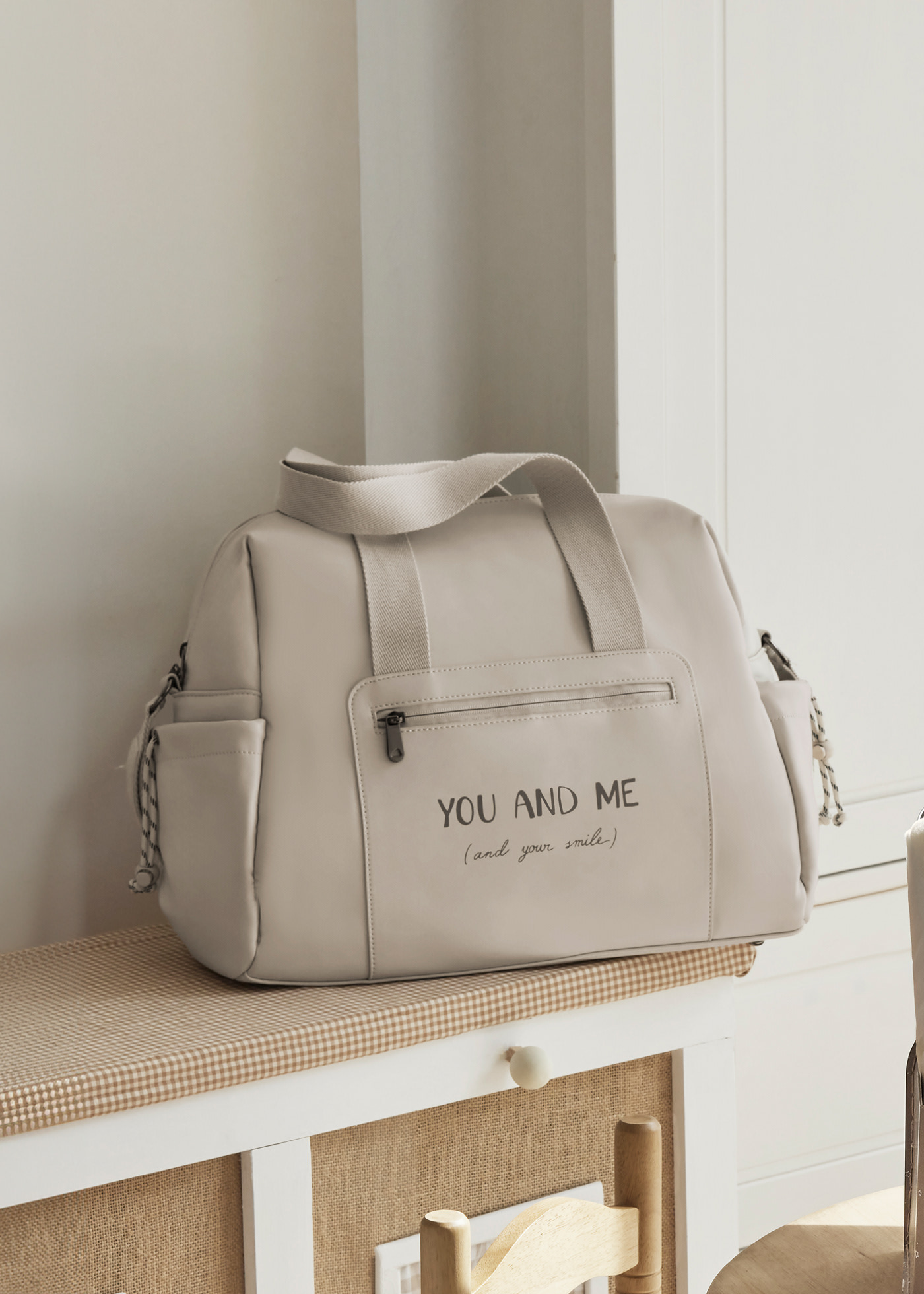 Baby Text Print Maternity Bag