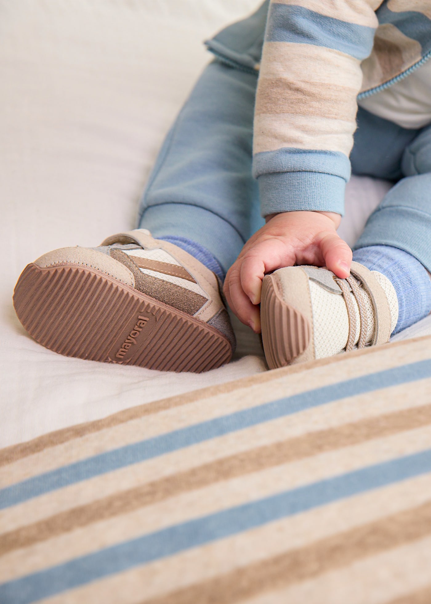 Newborn Boy Rubber Sole Trainers