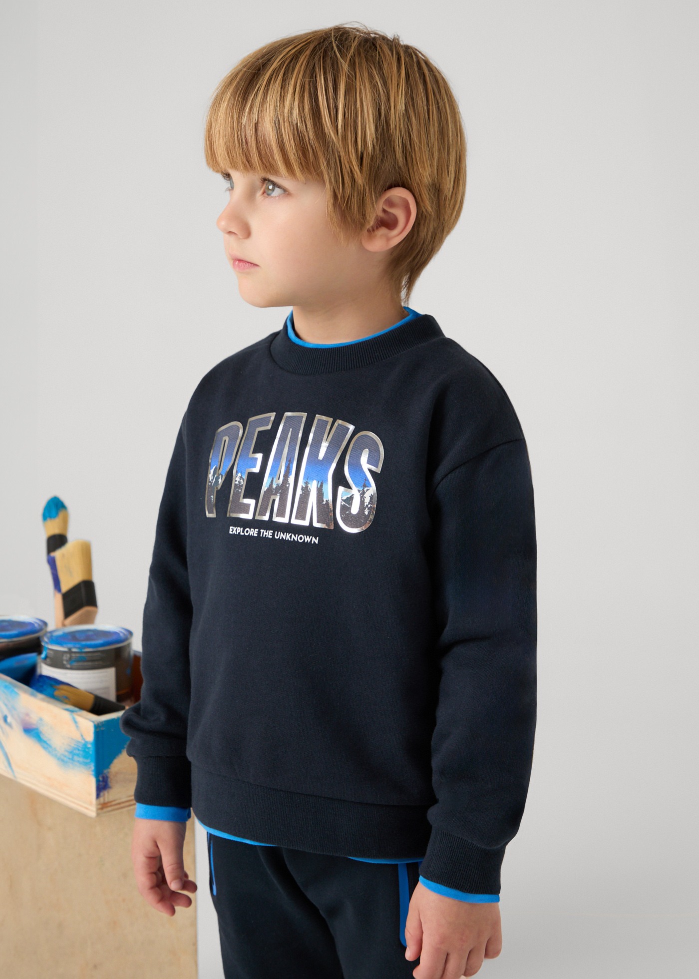 Boys navy sweatshirt sale