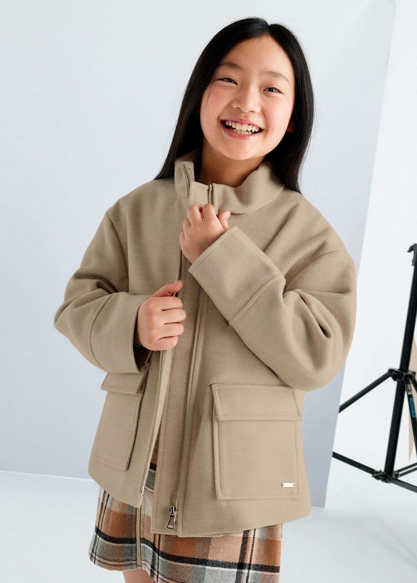 Manteau zippé fille