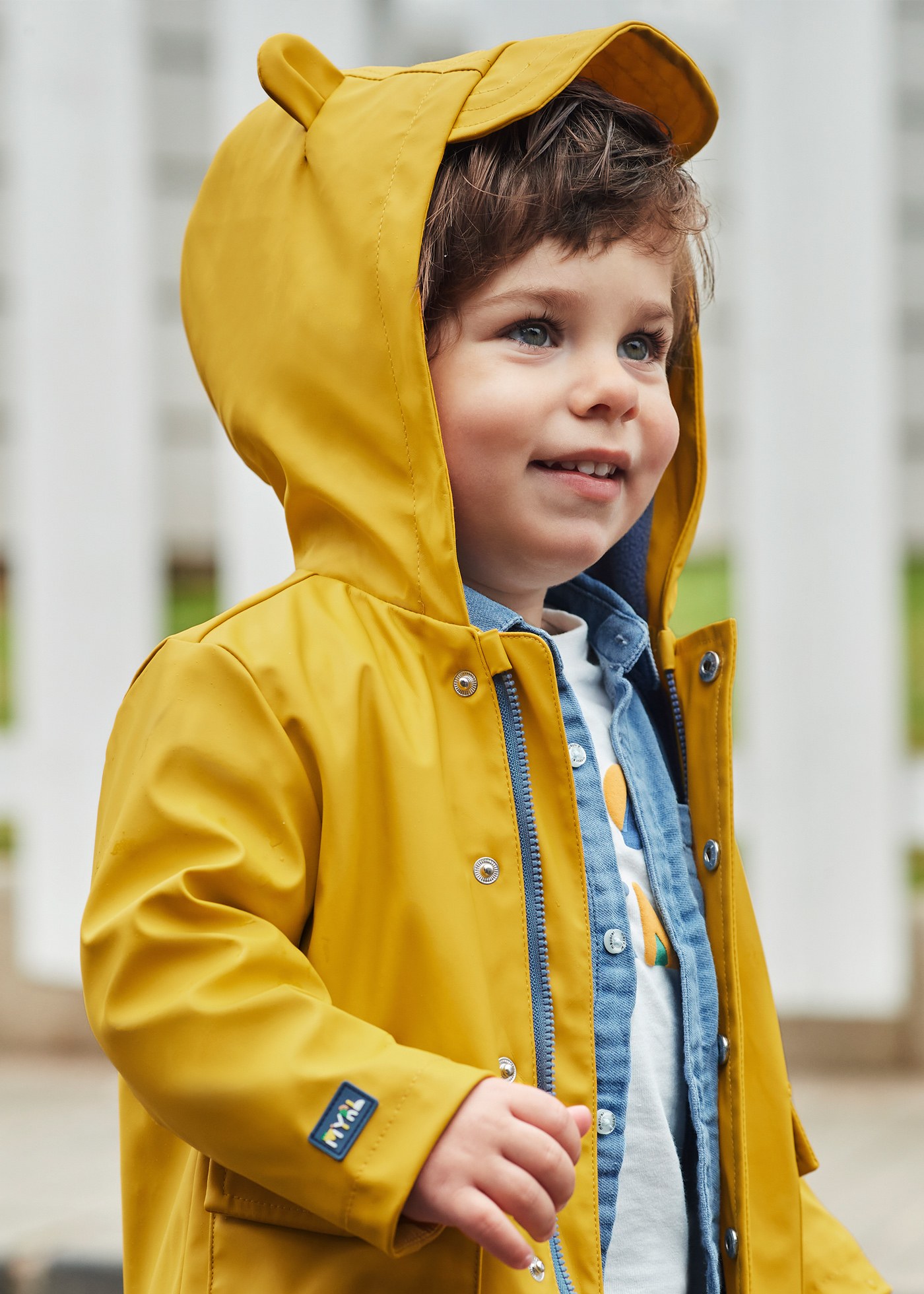 Parka impermeable orejas bebé