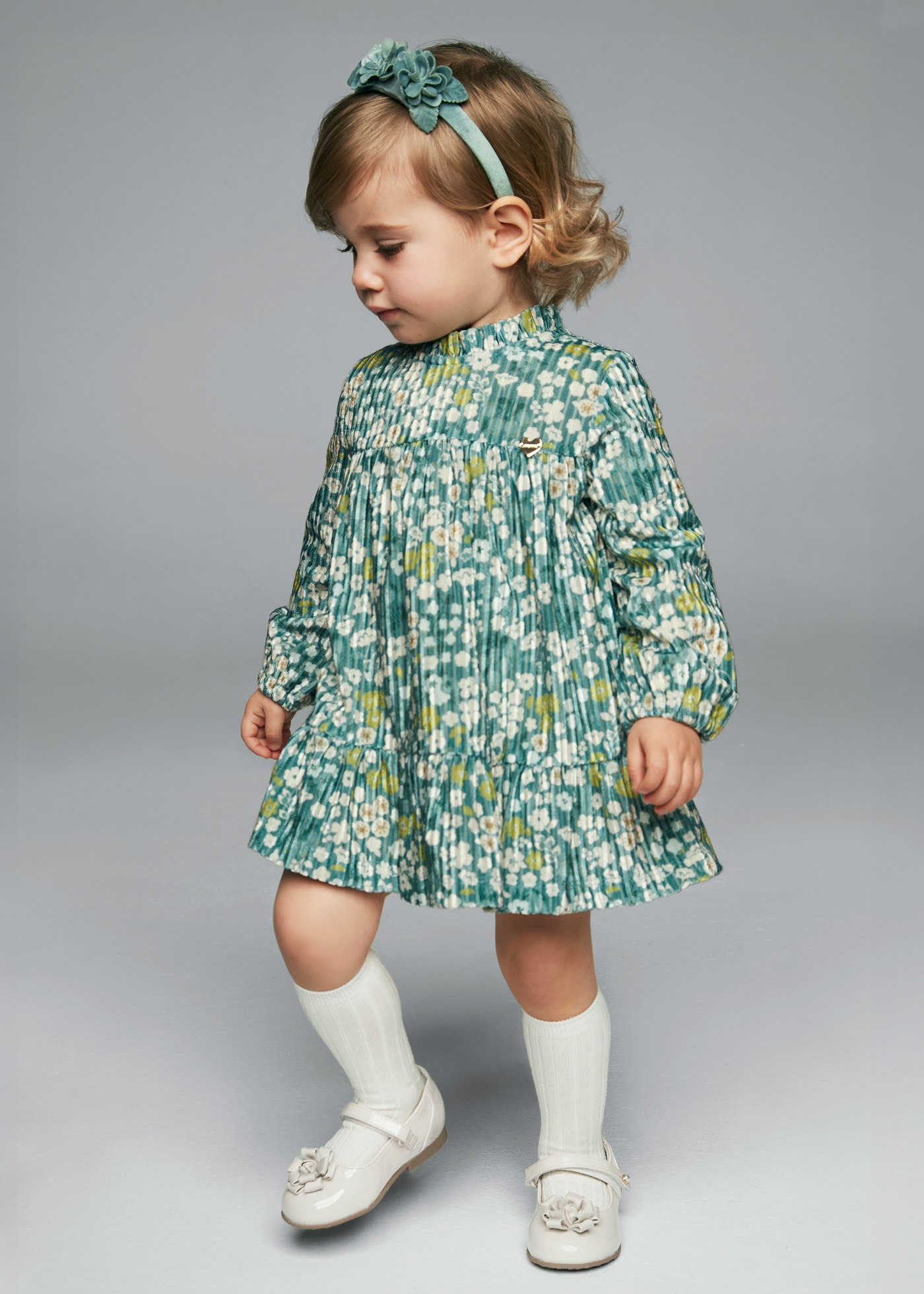 Baby Velvet Floral Dress