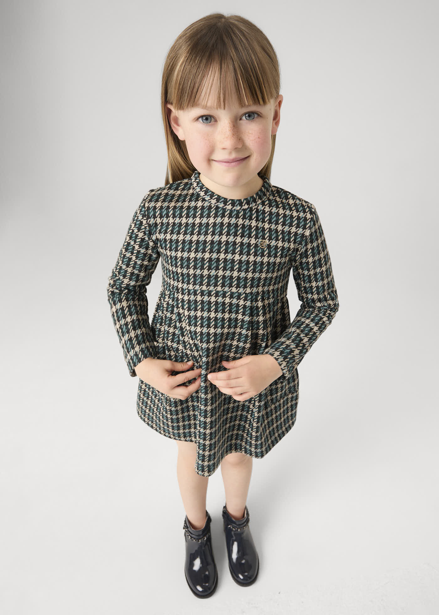 Girl Houndstooth Dress