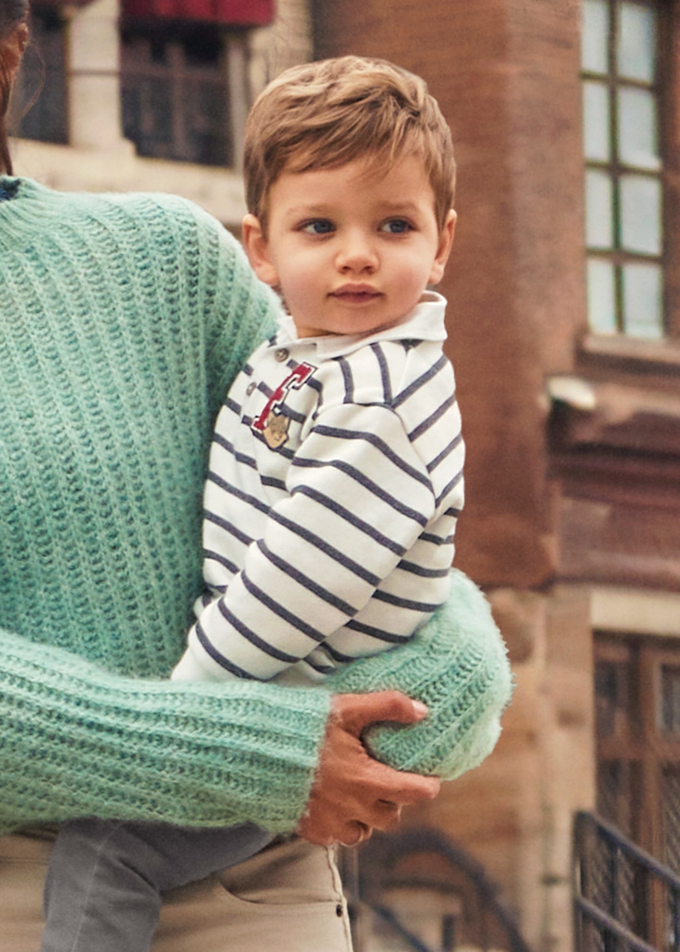 Baby Striped Sweater with Collar