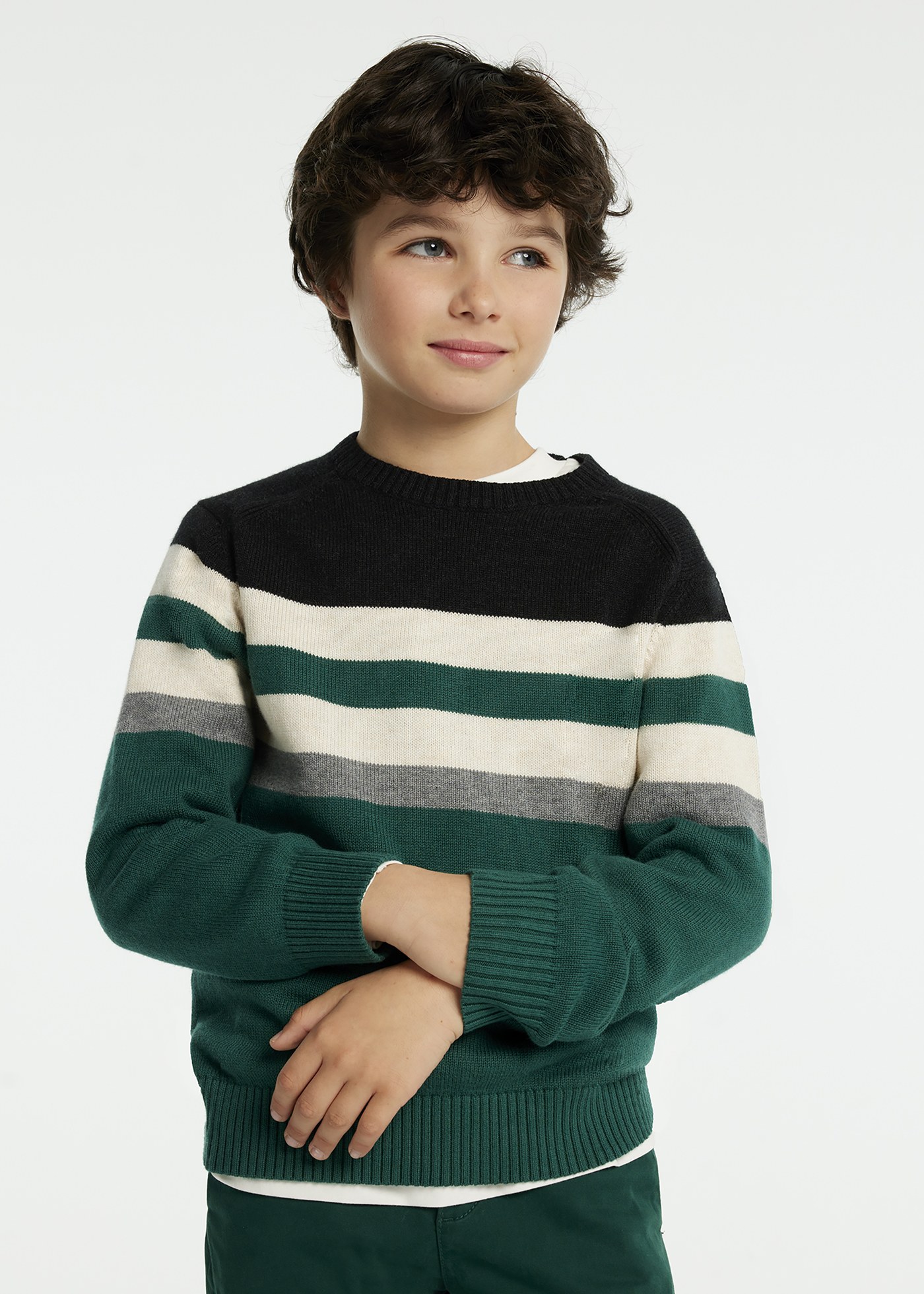 Boy Striped Sweater Evergreen Mayoral