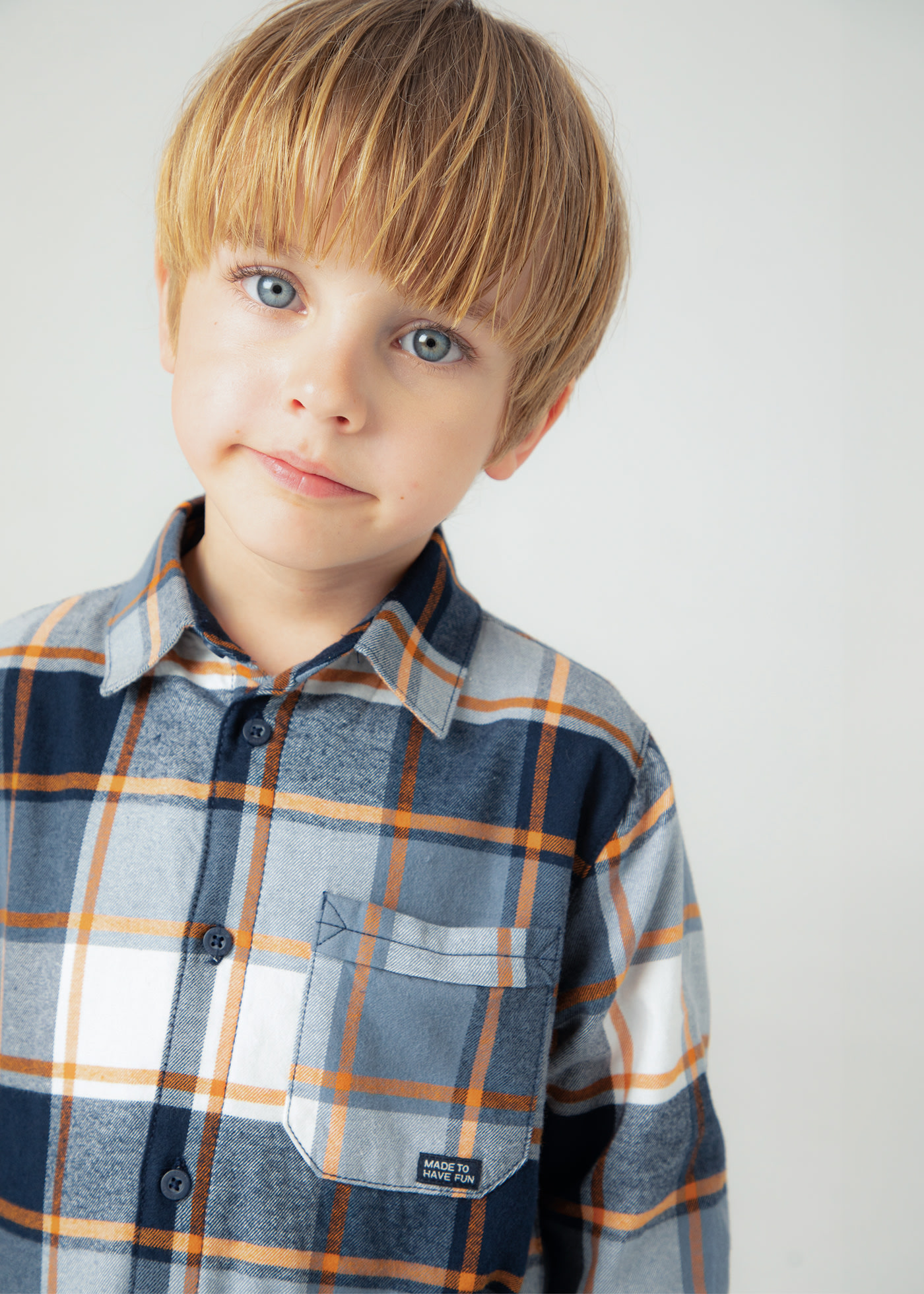 Sobrecamisa cuadros niño