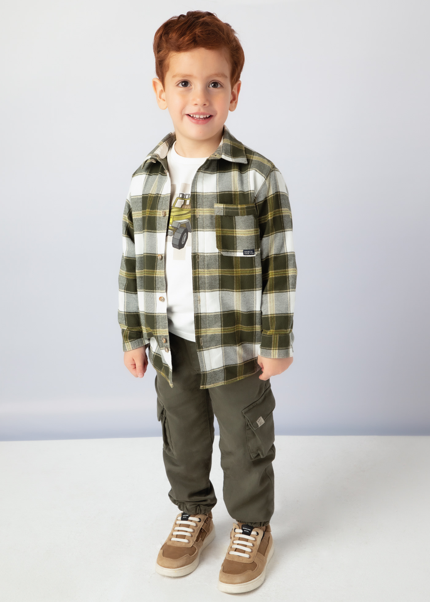 Boy Plaid Overshirt