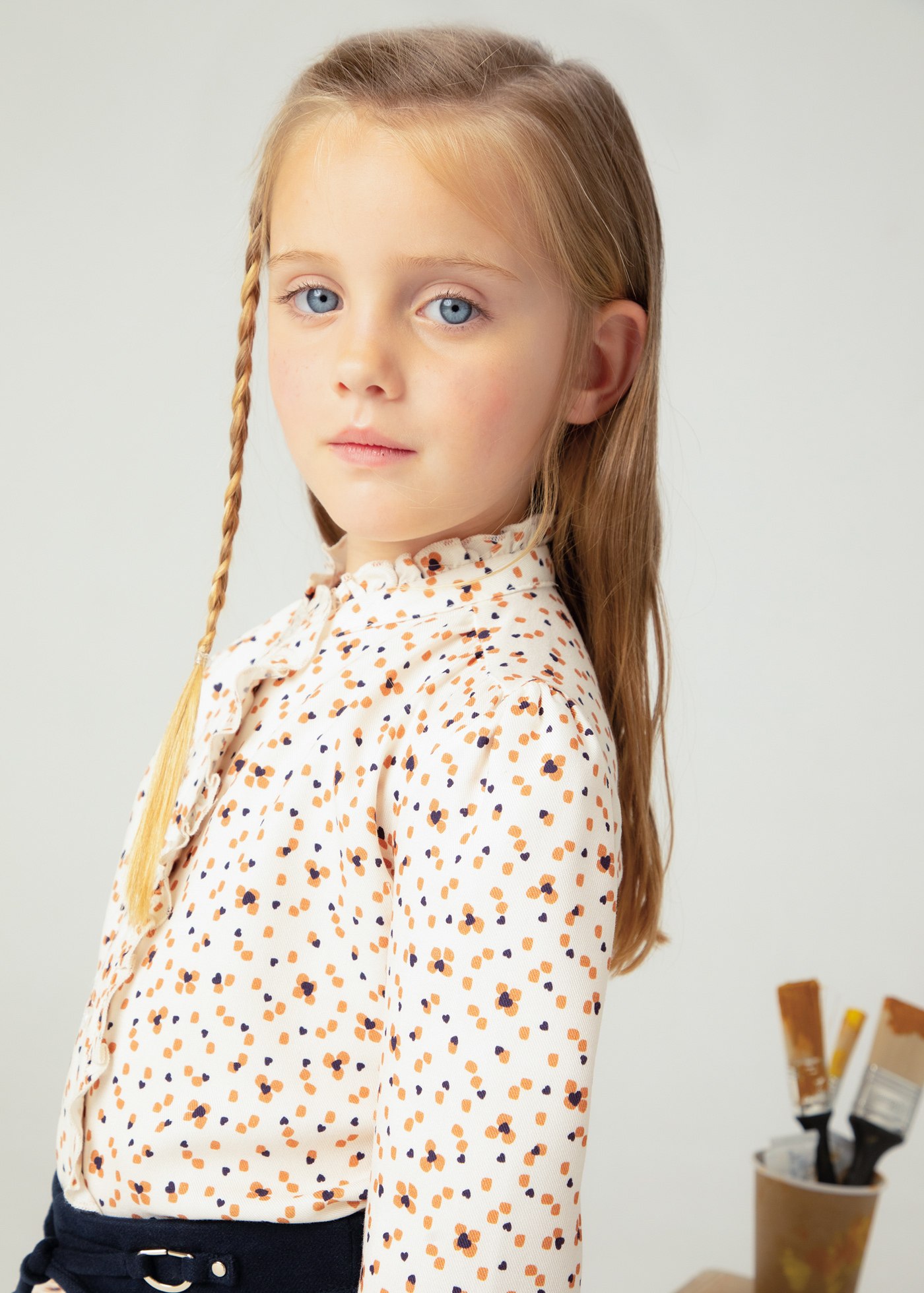 Bluza imprimata cu volanase fetita