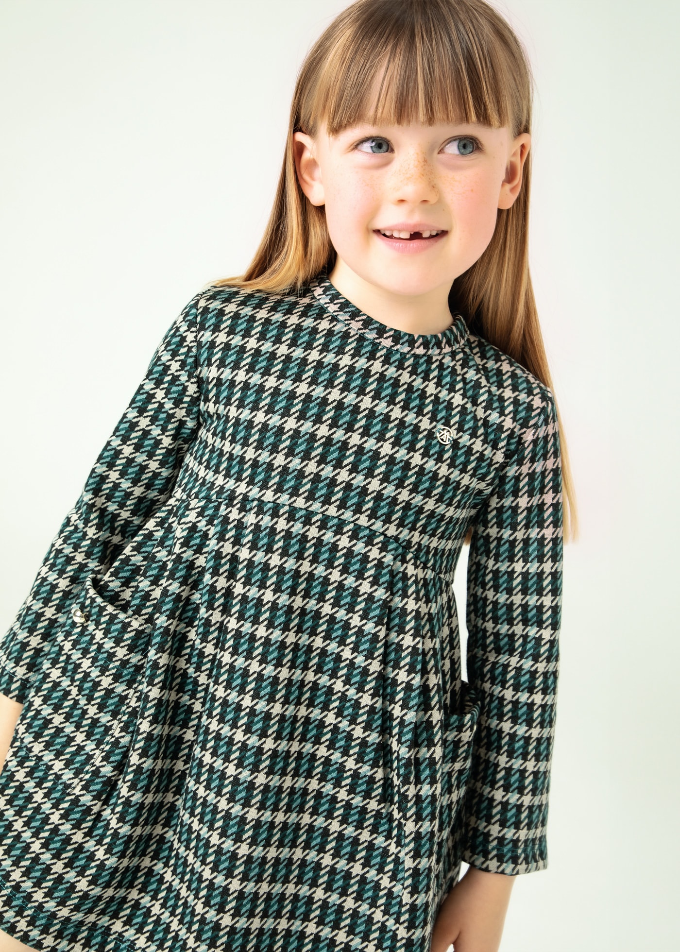 Girl Houndstooth Dress