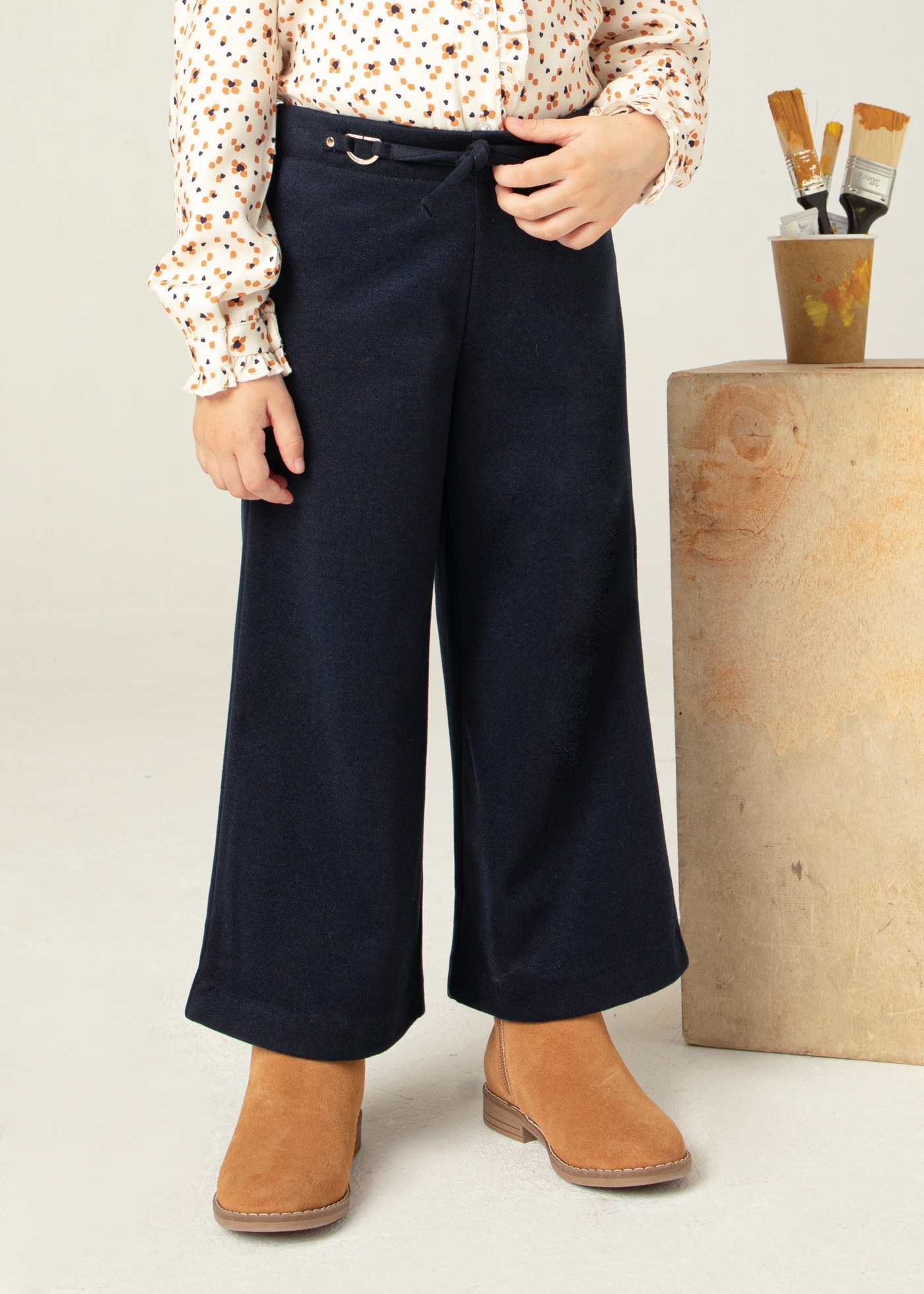 Pantalon évasé avec boucles fille