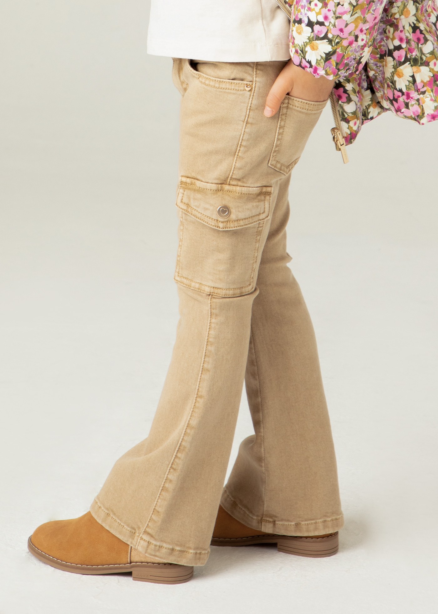 Girl Flared Trousers with Pockets