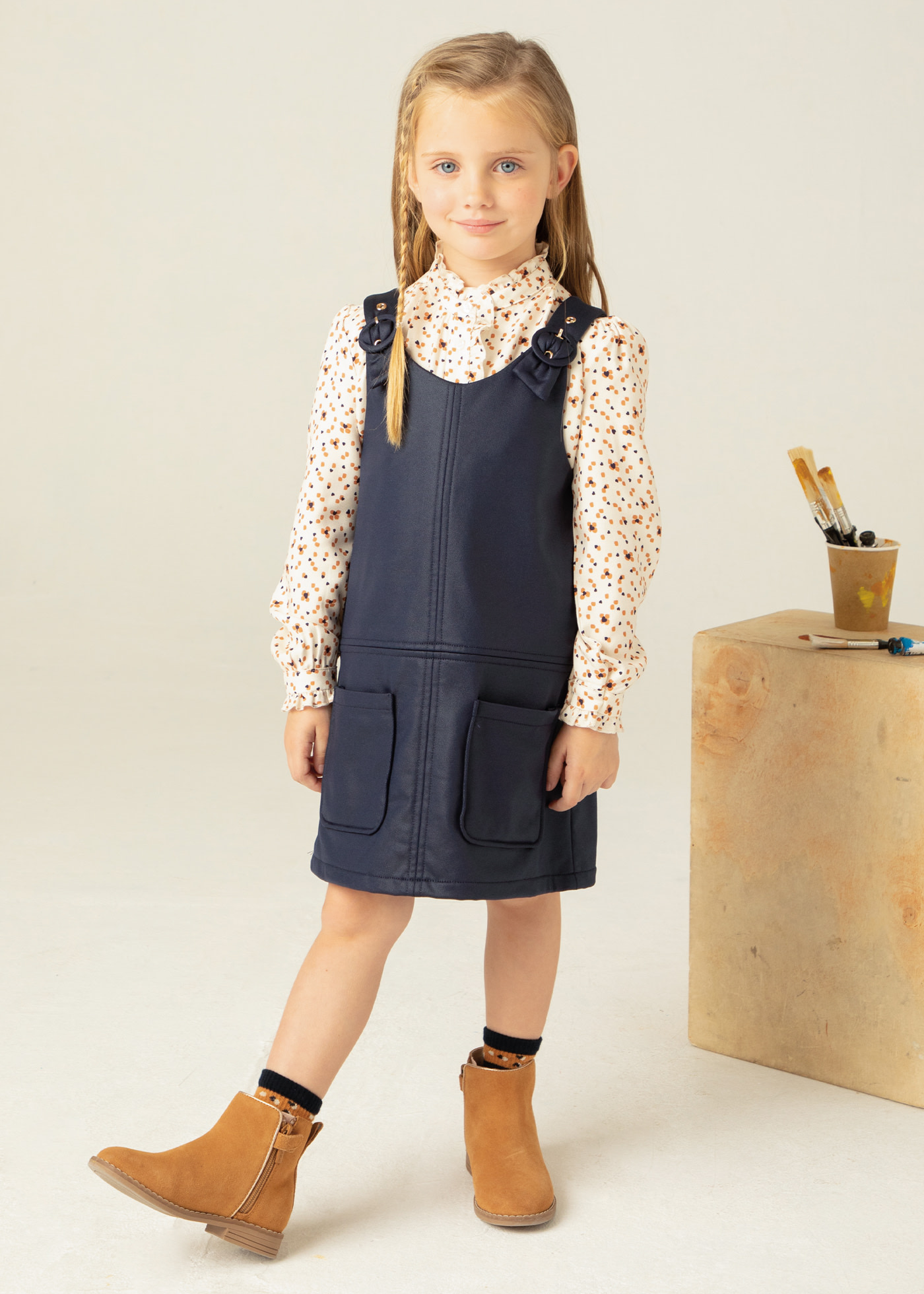 Girl Pinafore Navy blue Mayoral