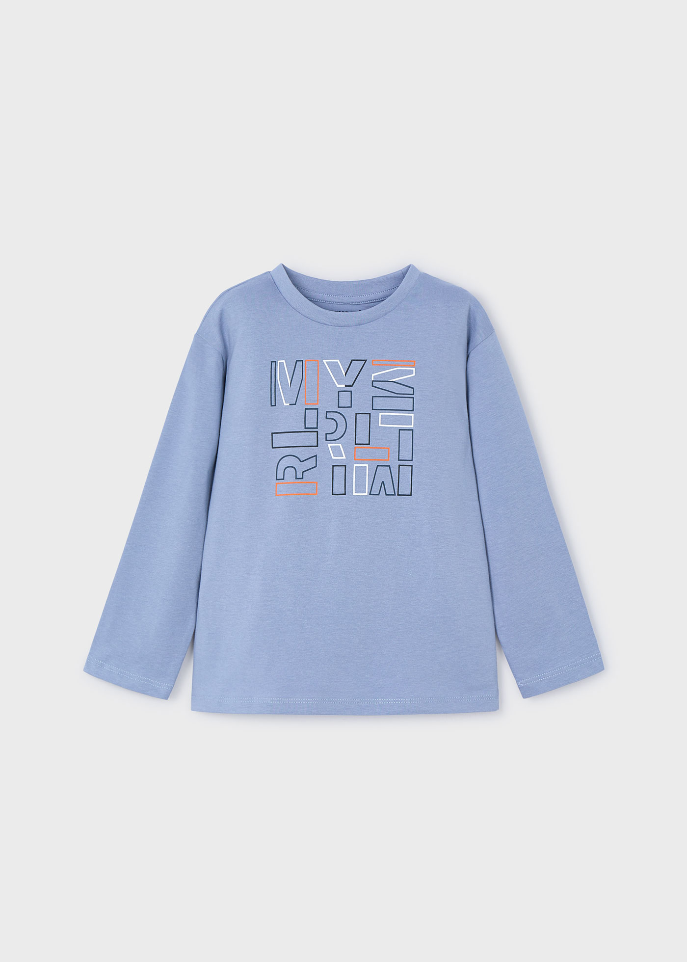 Basic t-shirt with lettering for boys