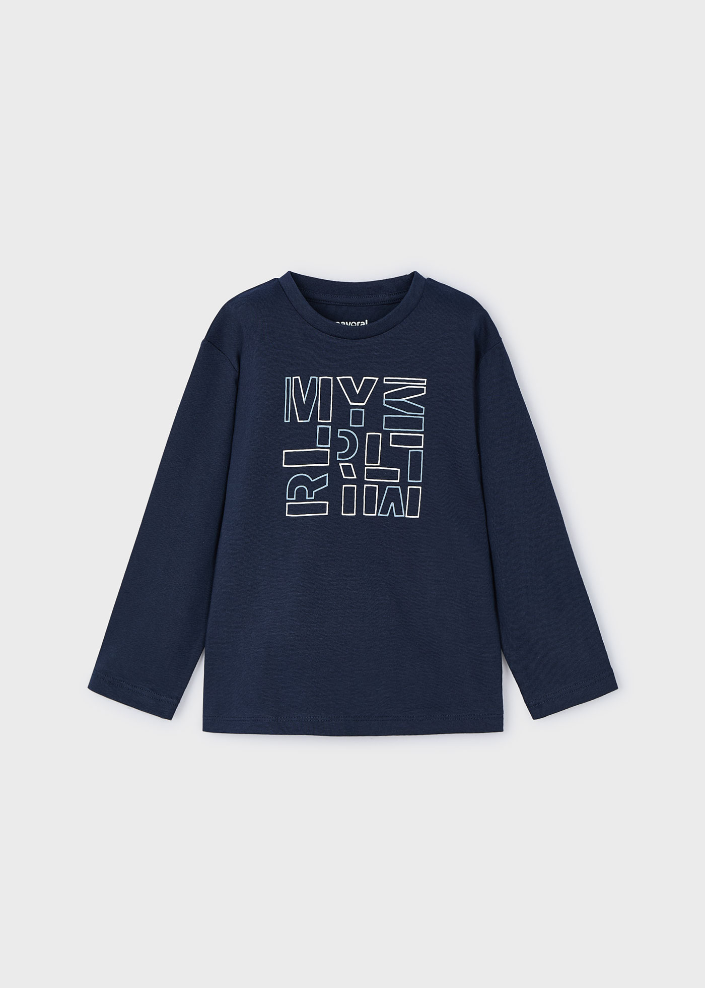 Camiseta letras básica niño