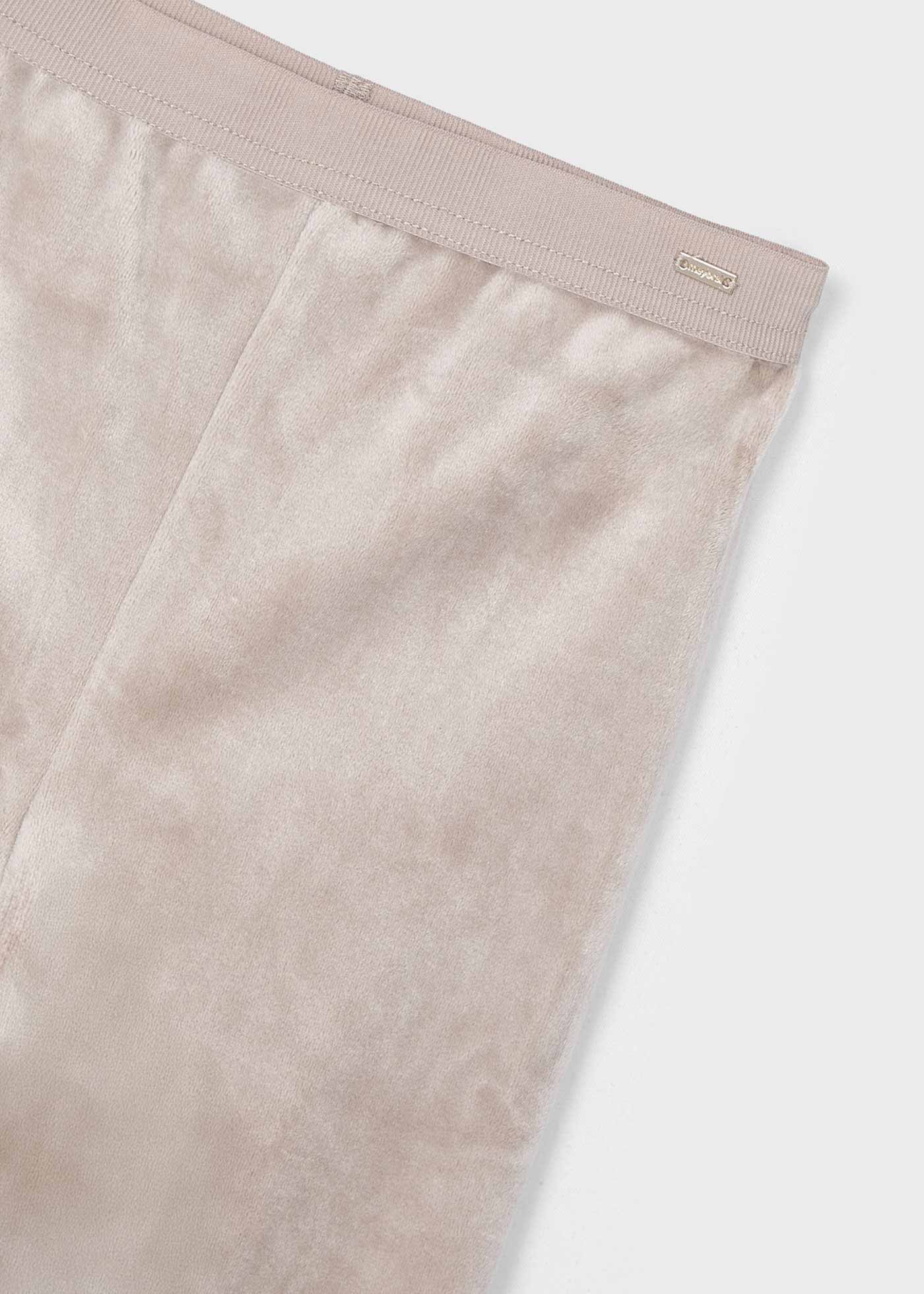 Aksamitne legginsy dziewczęce basic