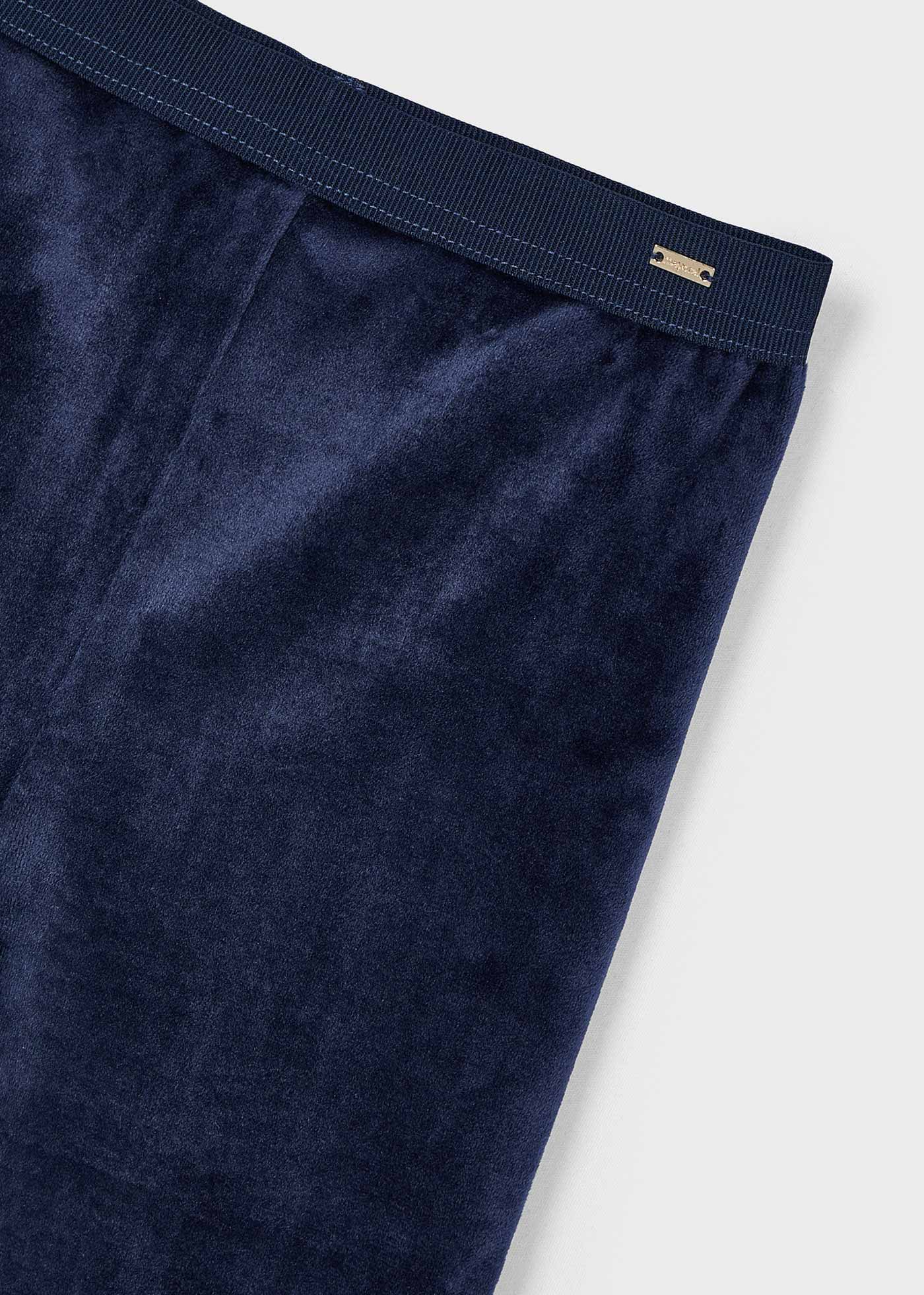 Aksamitne legginsy dziewczęce basic