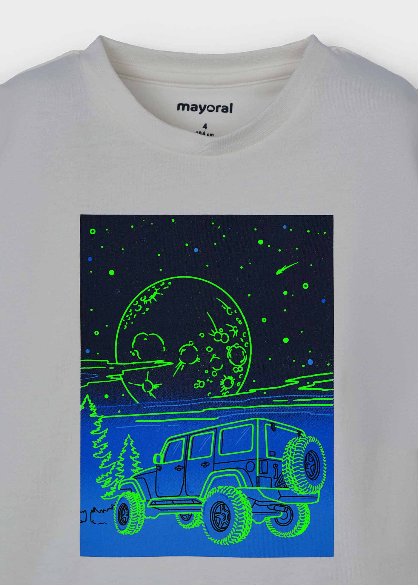Camisola gráfica fosforescente menino