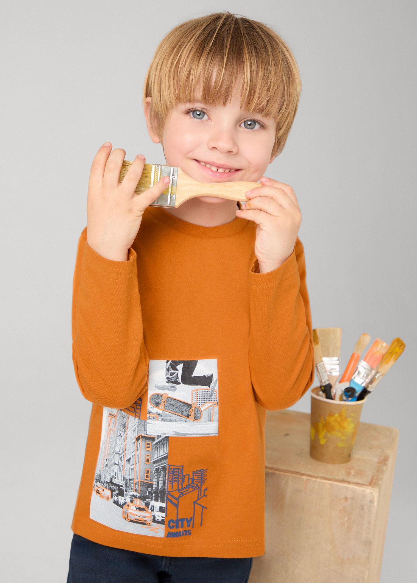 Playera estampado ciudad niño