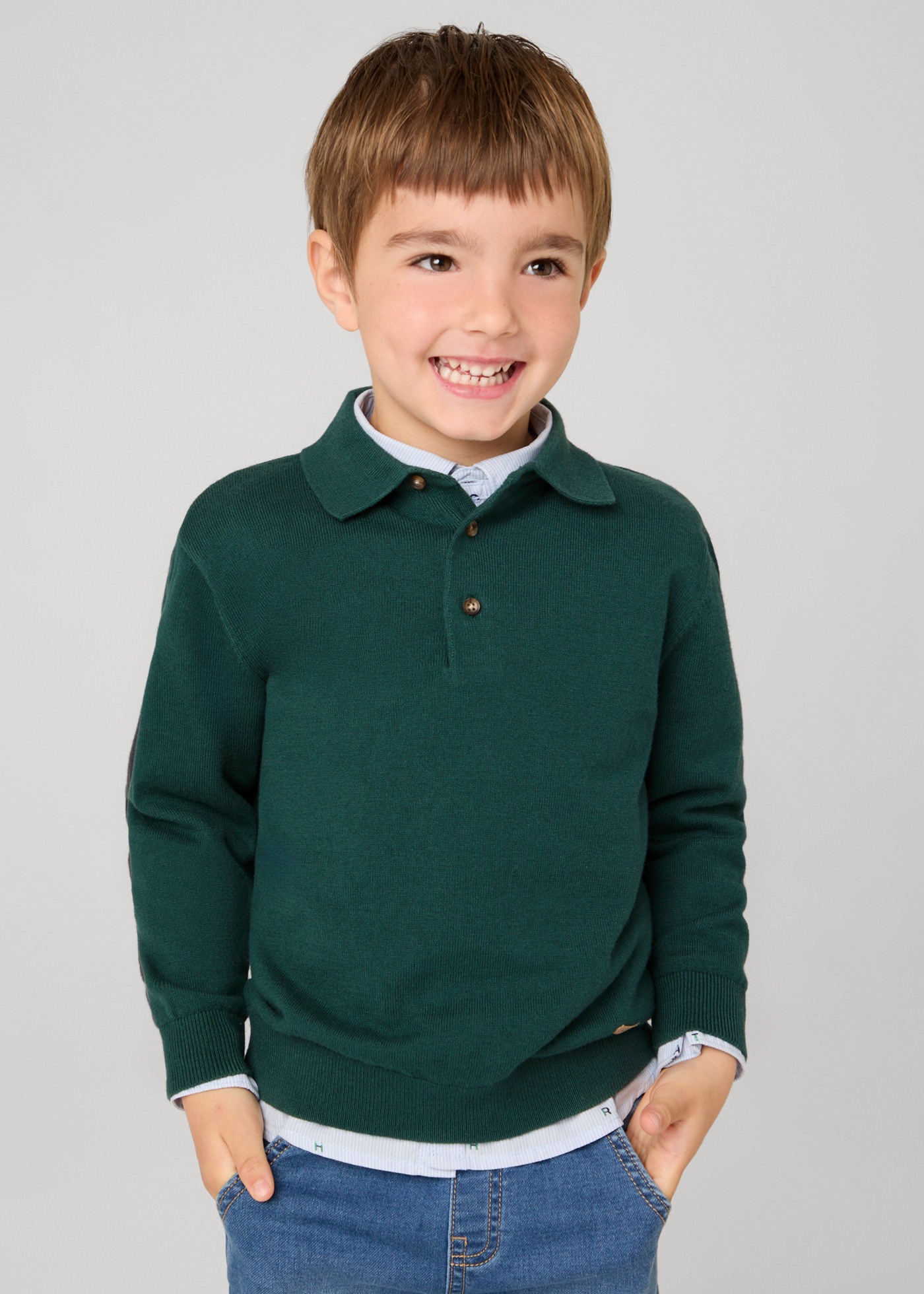 Boys knitted polo hotsell