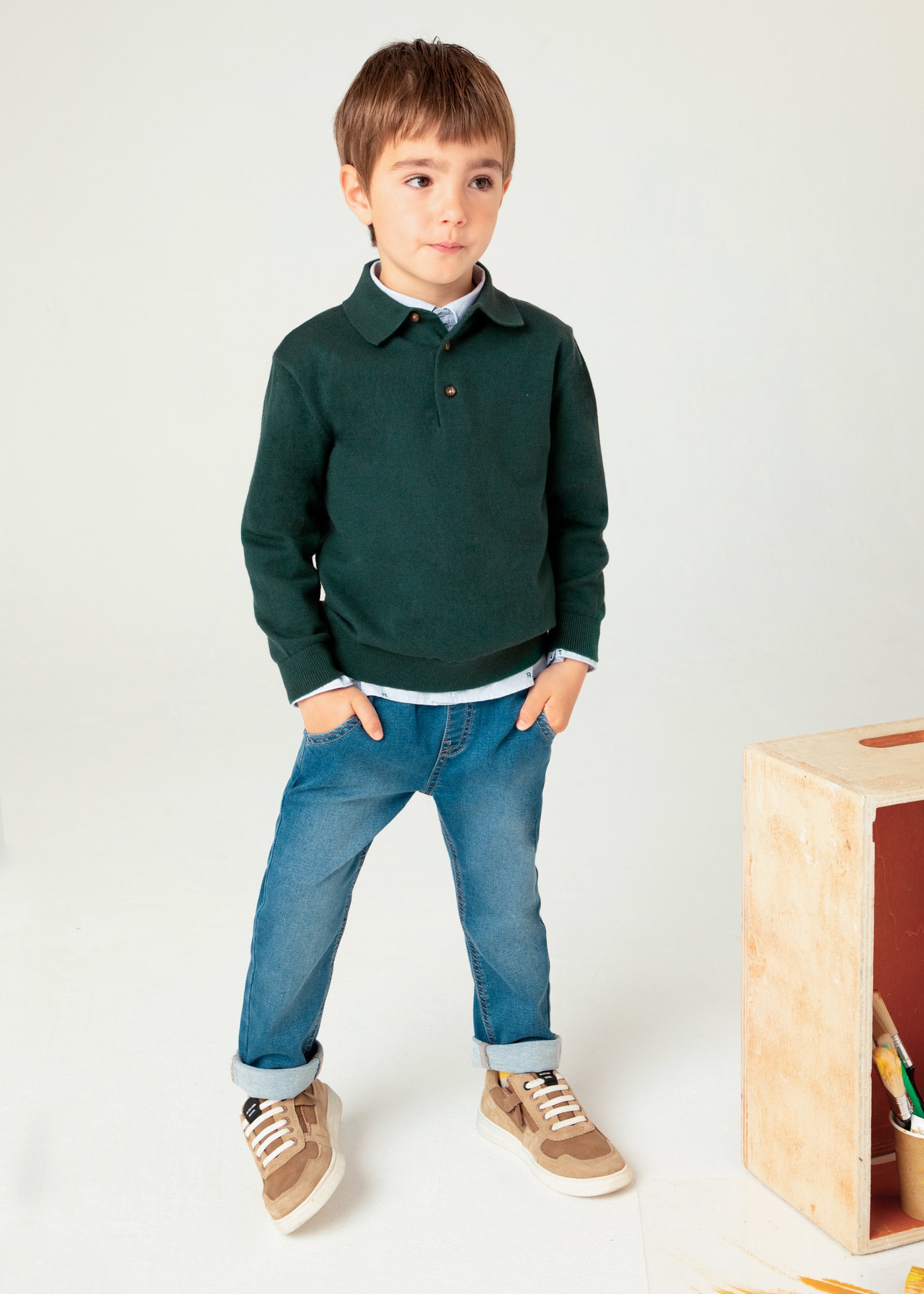 Polo tricot menino