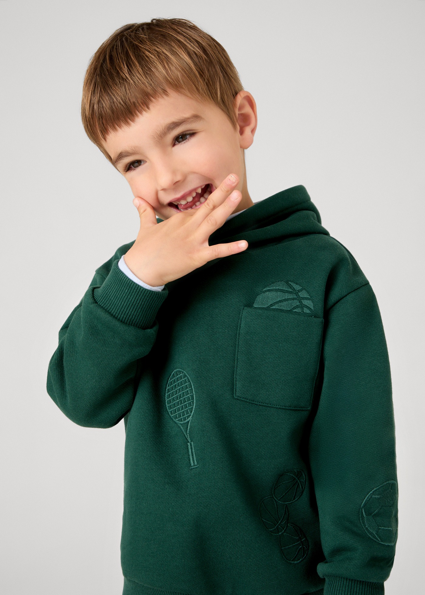 Boy Embroidered Hoodie