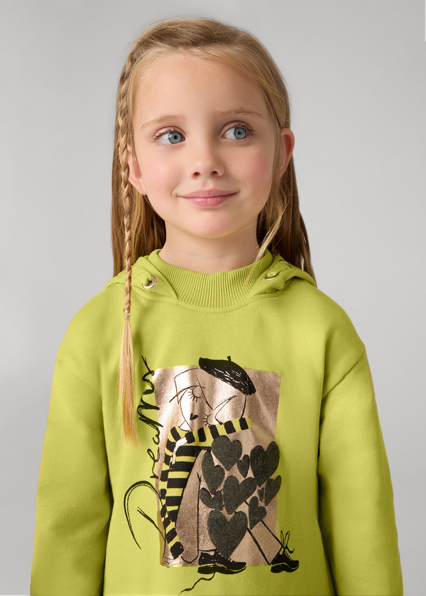 Vestito cappuccio casual bambina