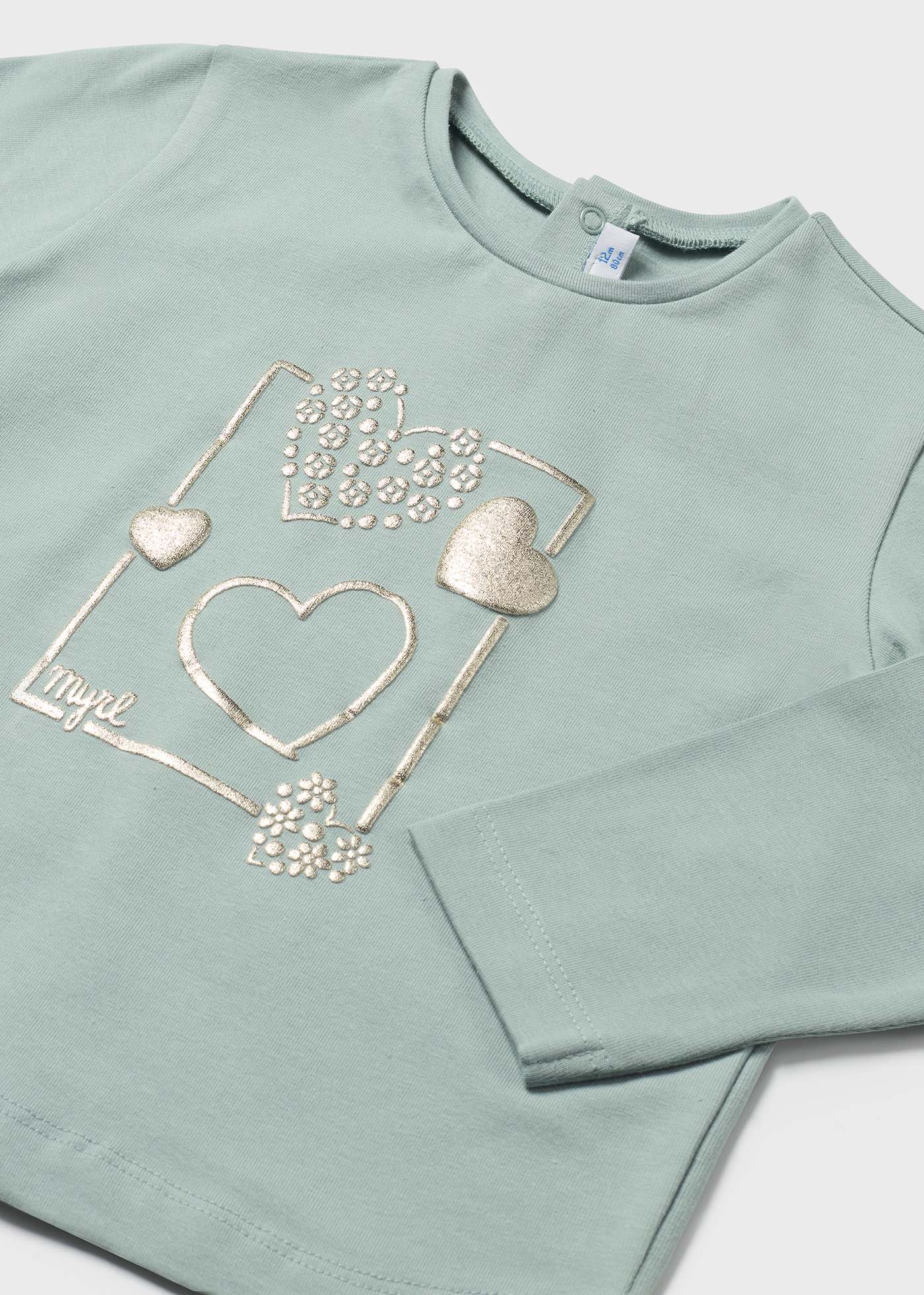 Camiseta básica corazones bebé