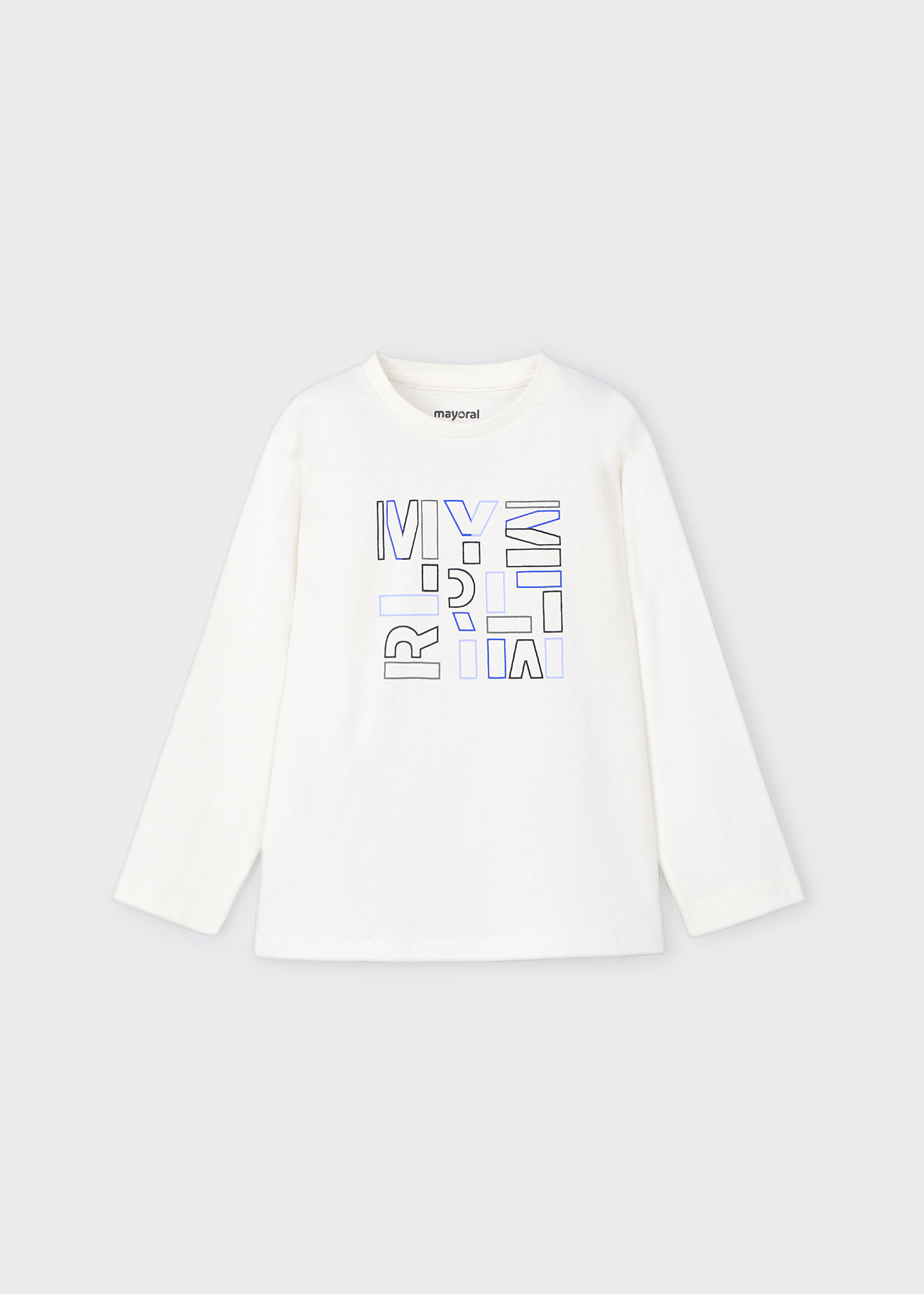 Playera letras básica niño