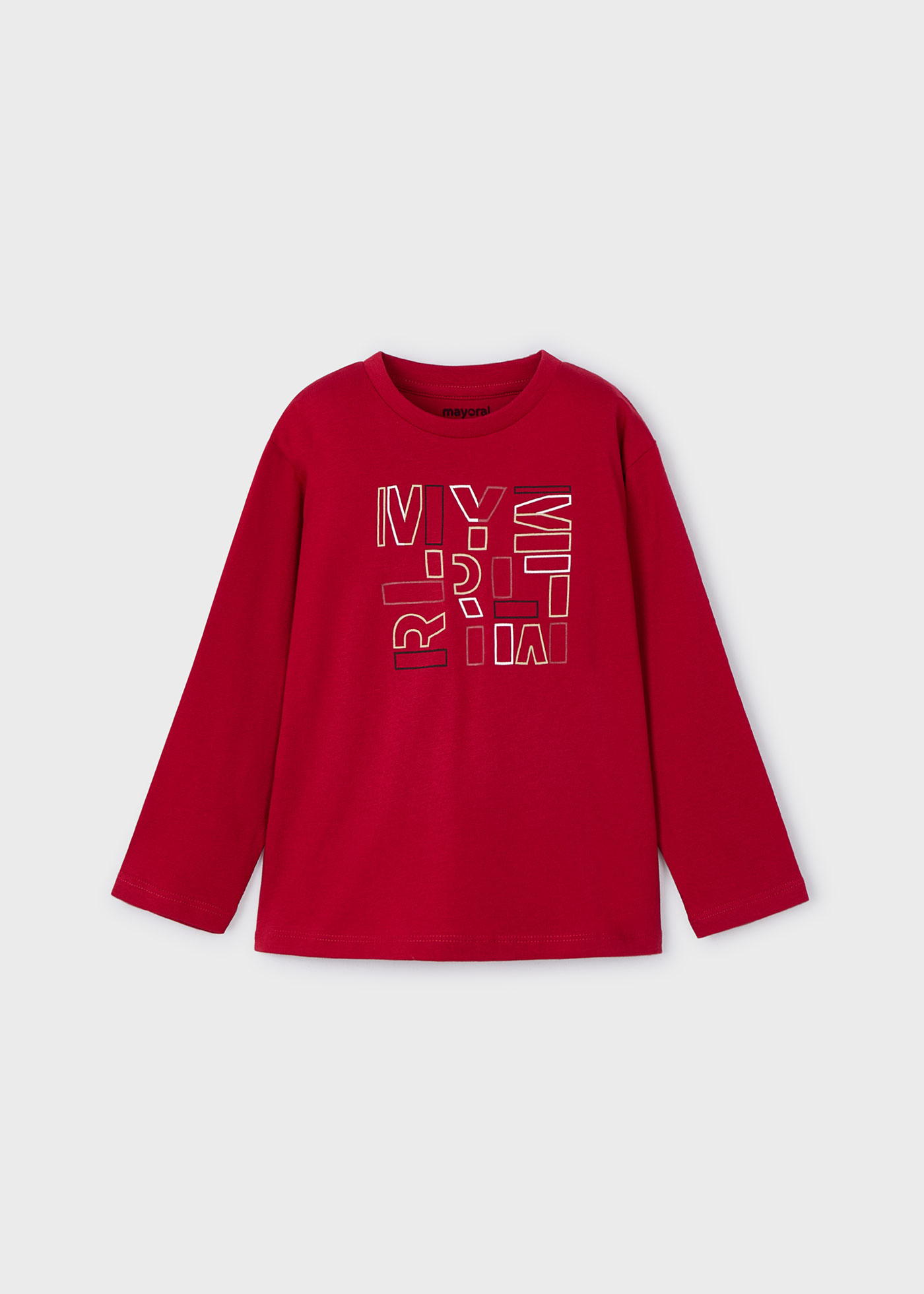 Camiseta letras básica niño