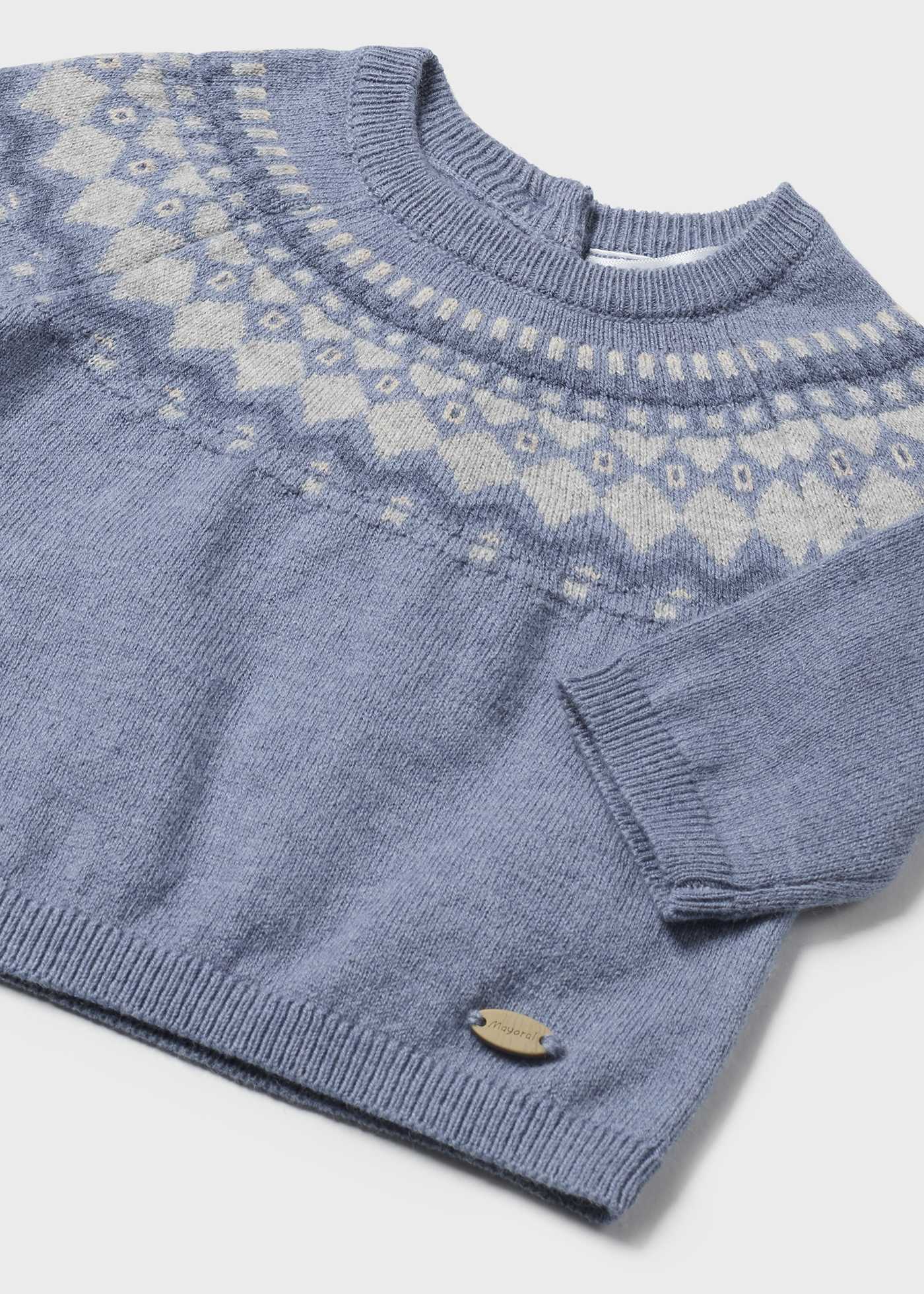 Newborn Boy Jacquard Jumper