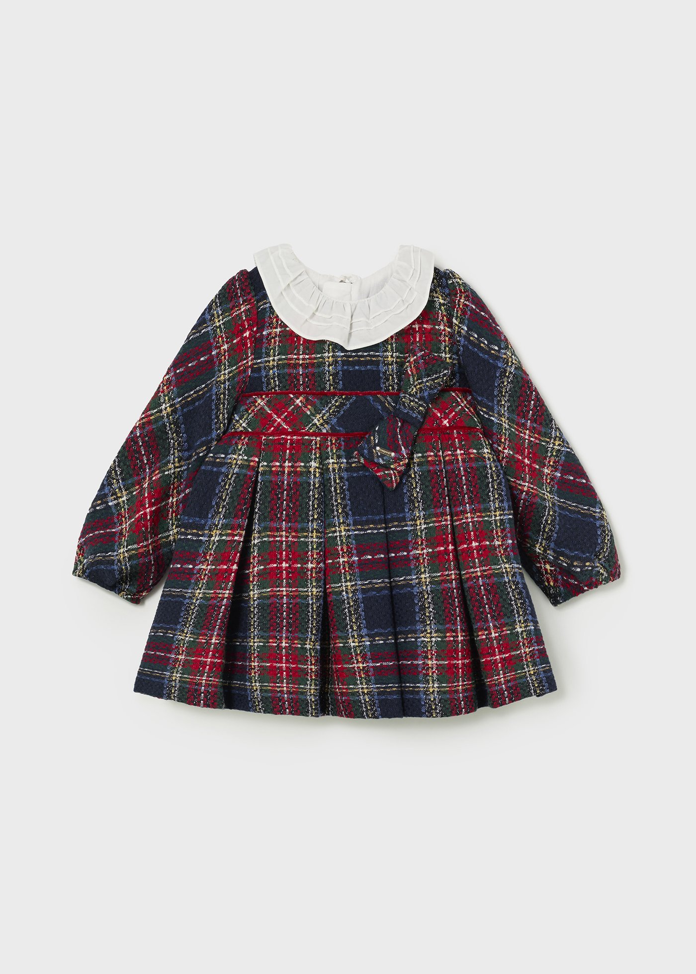 Kleid kariert Rüschenkragen Baby