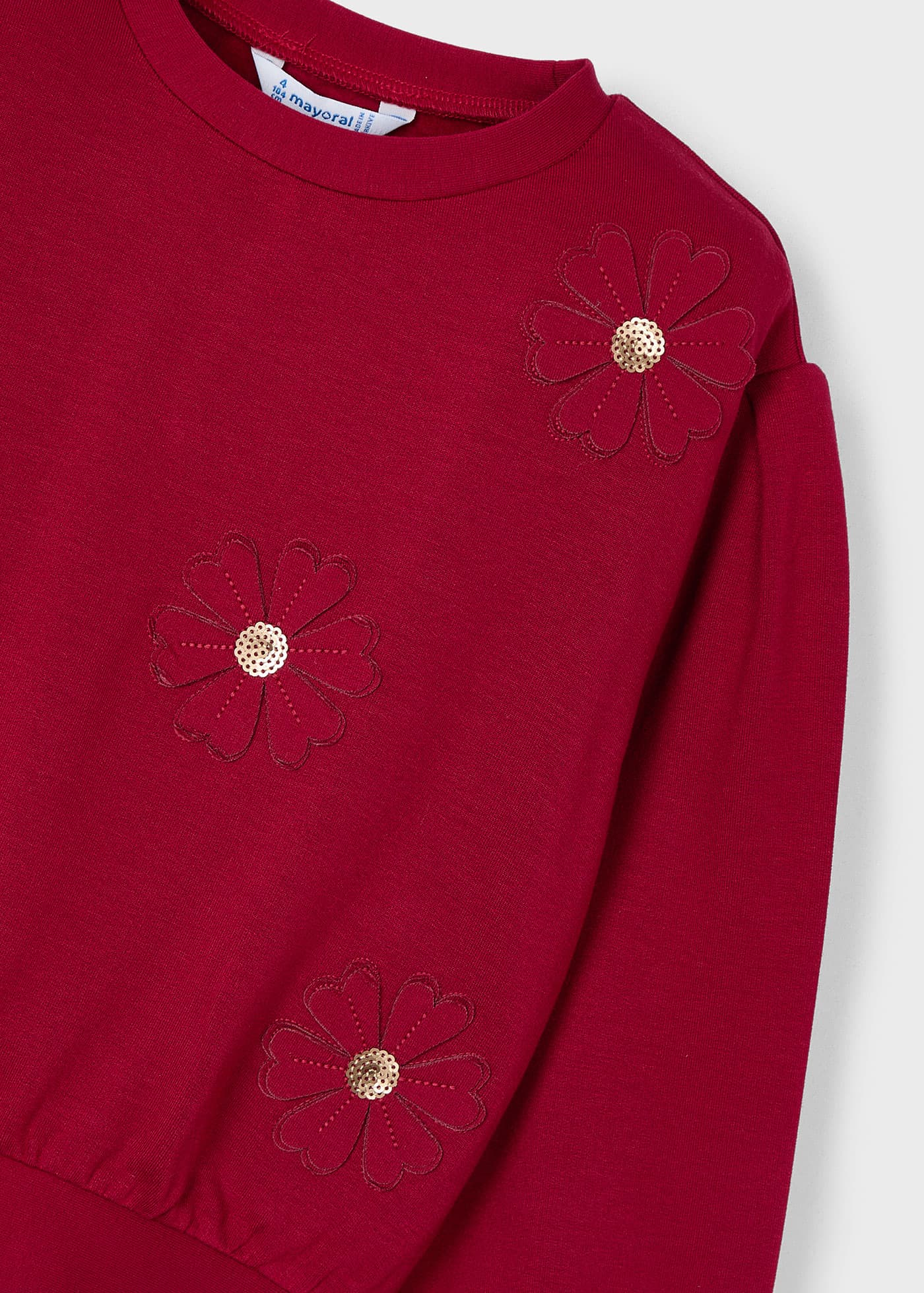 Sweatshirt Applikation Blumen Mädchen